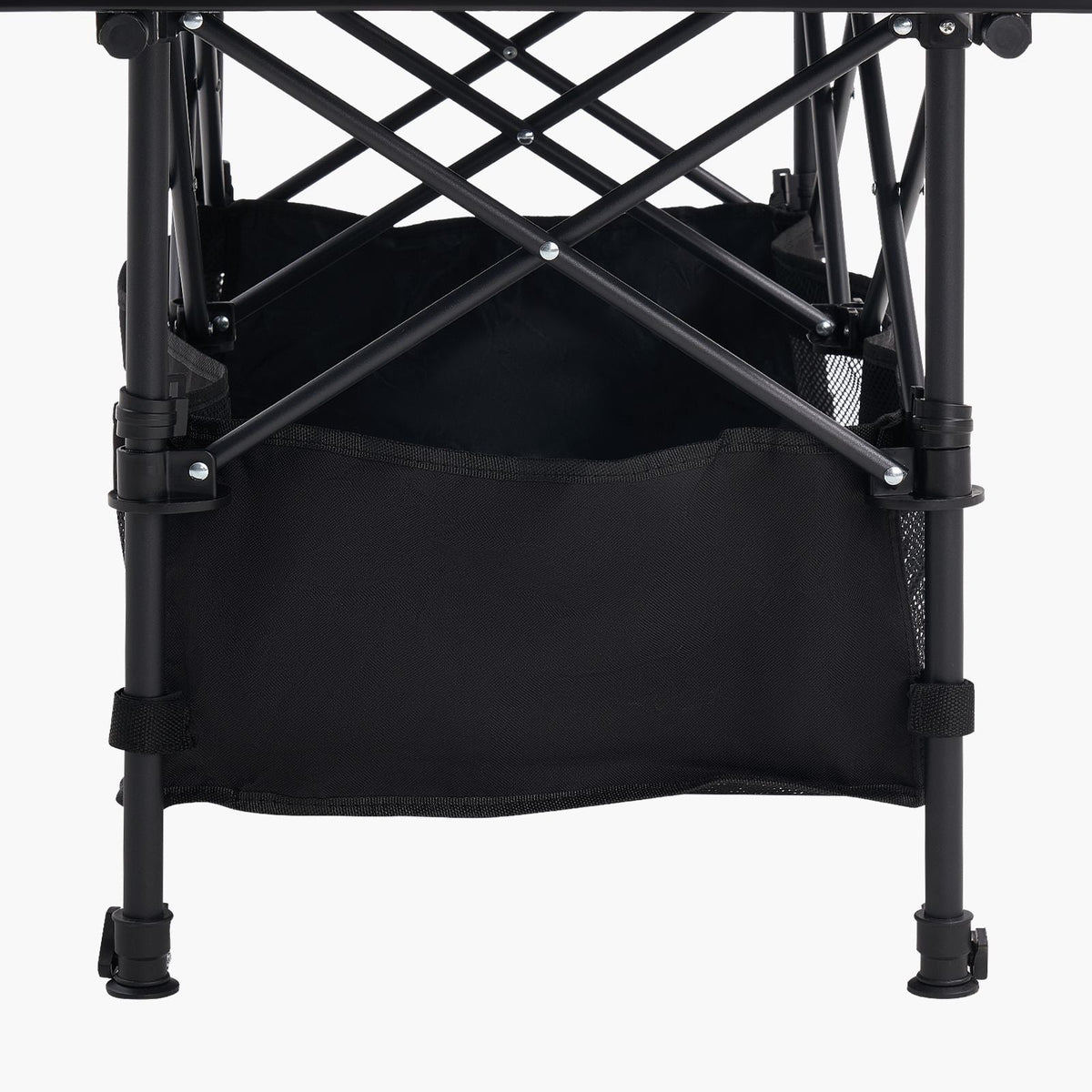 Folding Camping Table, Portable Roll Up Side Tables, Lightweight Aluminum Beach Table with Adjustable Height, Large Storage Bag and Carry Bag, For Outdoor BBQ Tailgating Picnic, Travel, Black