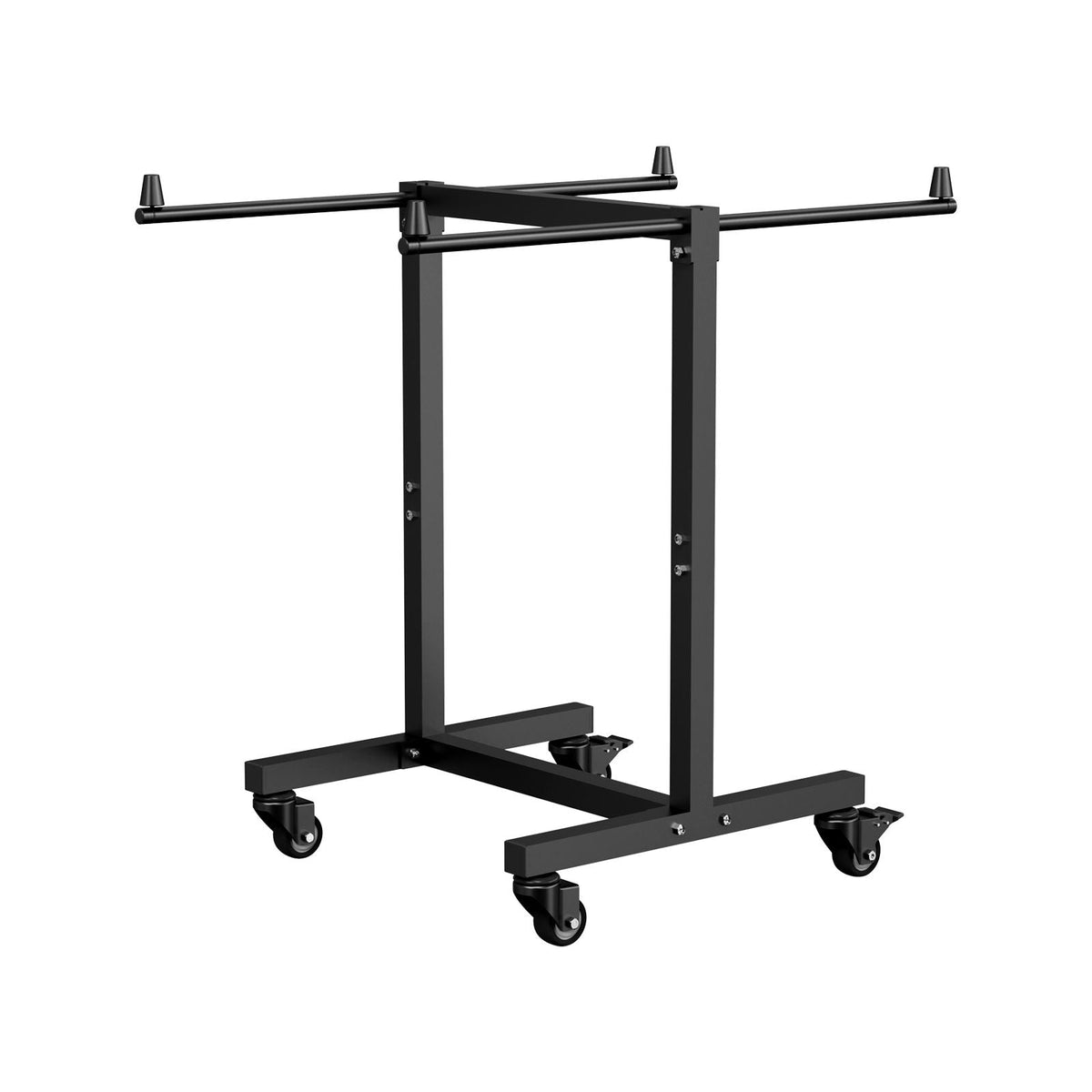 Folding Chair Rack, 200 LBS Capacity, T-shape Chair Cart for 14 Chairs, Heavy-duty Metal Chair Storage Dolly with Rubber Wheels, Multi-Function Chair Holder for Party Event,Hotel, Matte Black