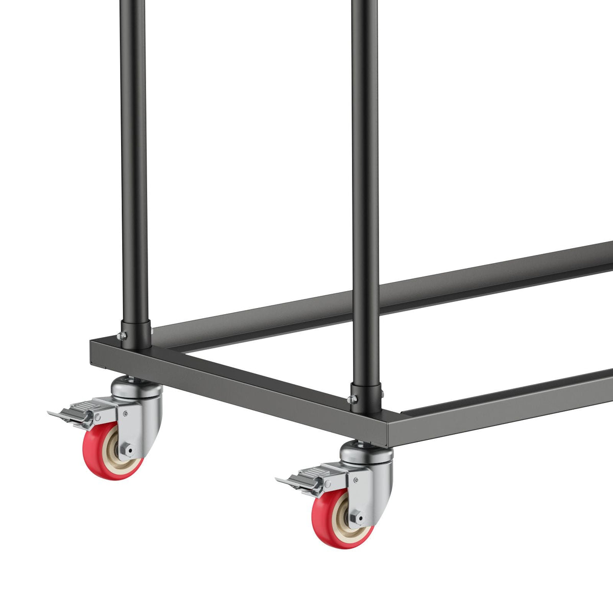Folding Chair Rack, 300 LBS Capacity, L-shape Vertical Placement Chair Cart for 25 Chairs, Heavy-duty Metal Chair Storage Dolly with Rubber Wheels, Multi-Function Chair Holder, Matte Black