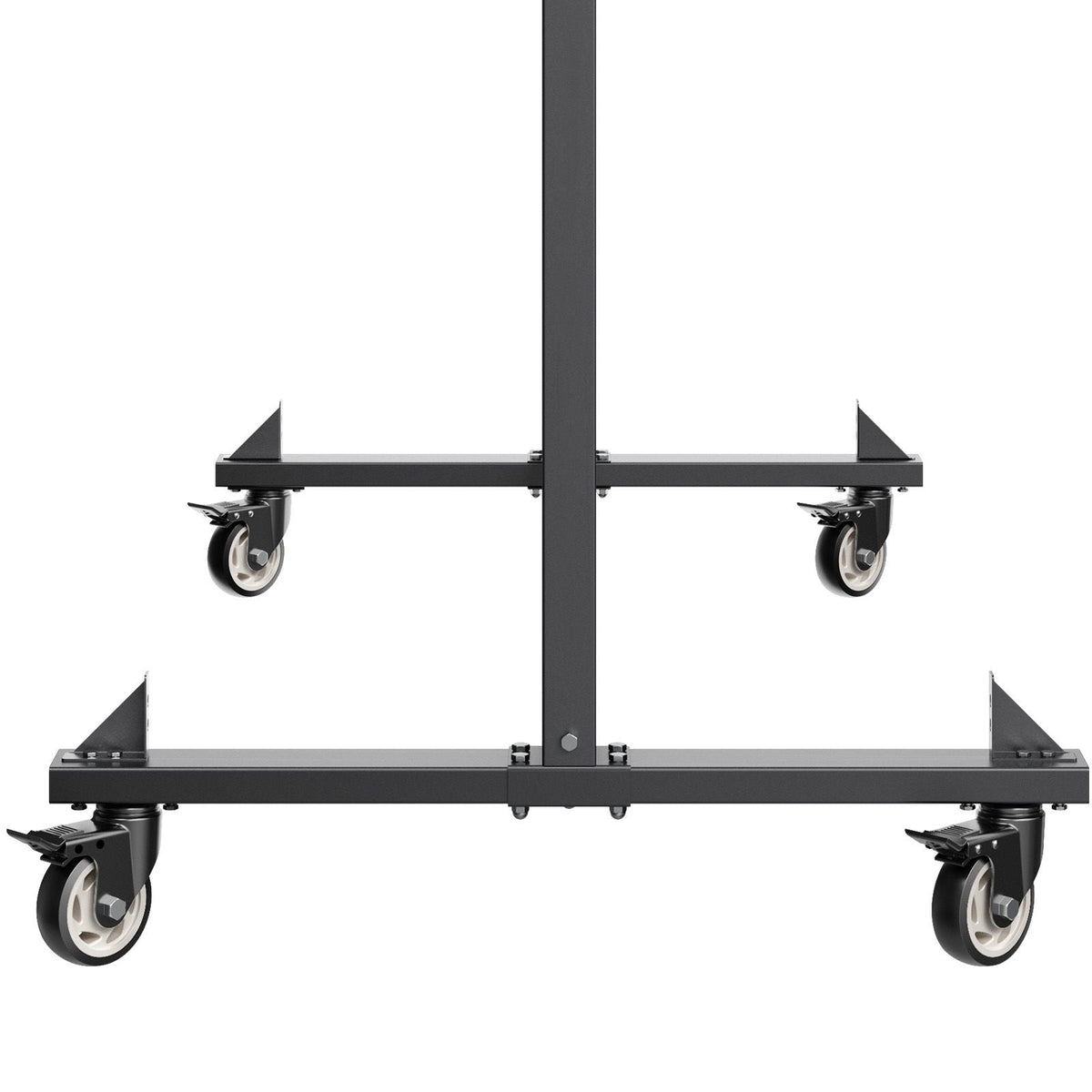 Folding Chair Rack, 800 LBS Capacity, Heavy-duty Chair Cart for 84 Chairs/ 12 Tables+42 Chairs, Dual-layer Chair Storage Dolly with Rubber Wheels and Holders, Large Chair Holder, Matte Black
