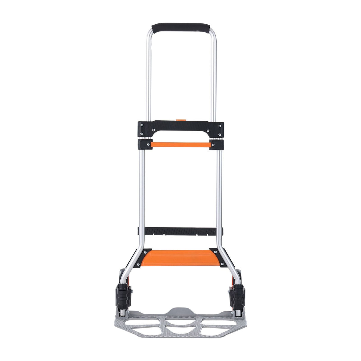 Folding Hand Truck, 275 lbs Load Capacity, Aluminum Portable Cart, Convertible Hand Truck and Dolly with Telescoping Handle and PP+TPR Wheels, Ultra Lightweight Super Strong for Moving Warehouse
