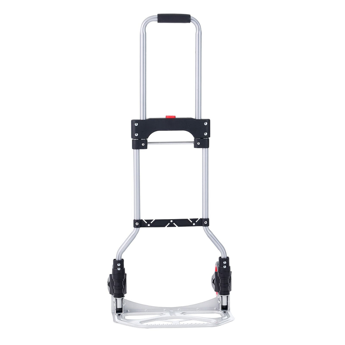 Folding Hand Truck and Dolly, 176 lbs Capacity, Aluminum Foldable Cart, Heavy-Duty Luggage Trolley Cart with Telescoping Handle and PP+TPR Wheels for Home, Office, Shopping, Travel