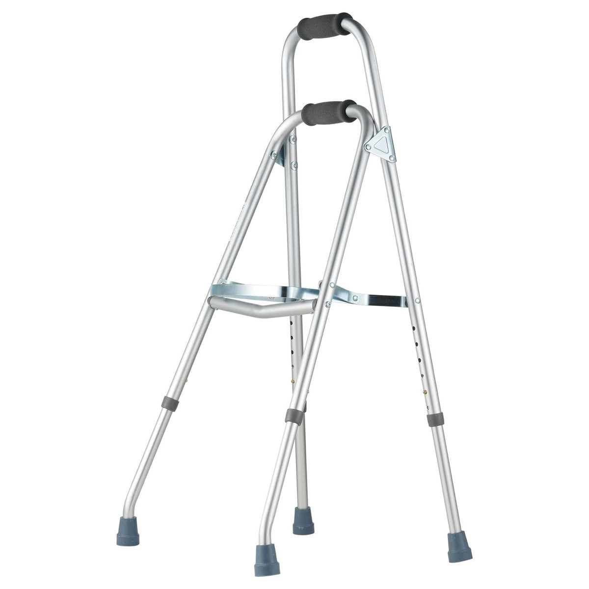 Folding Hemi Walker, One Arm Folding Walker for Seniors with 6-Level Adjustable Height, Lightweight Aluminum | Side One-Hand Style Mobility Aid for Elderly Handicapped Disabled, Up to 350LBS