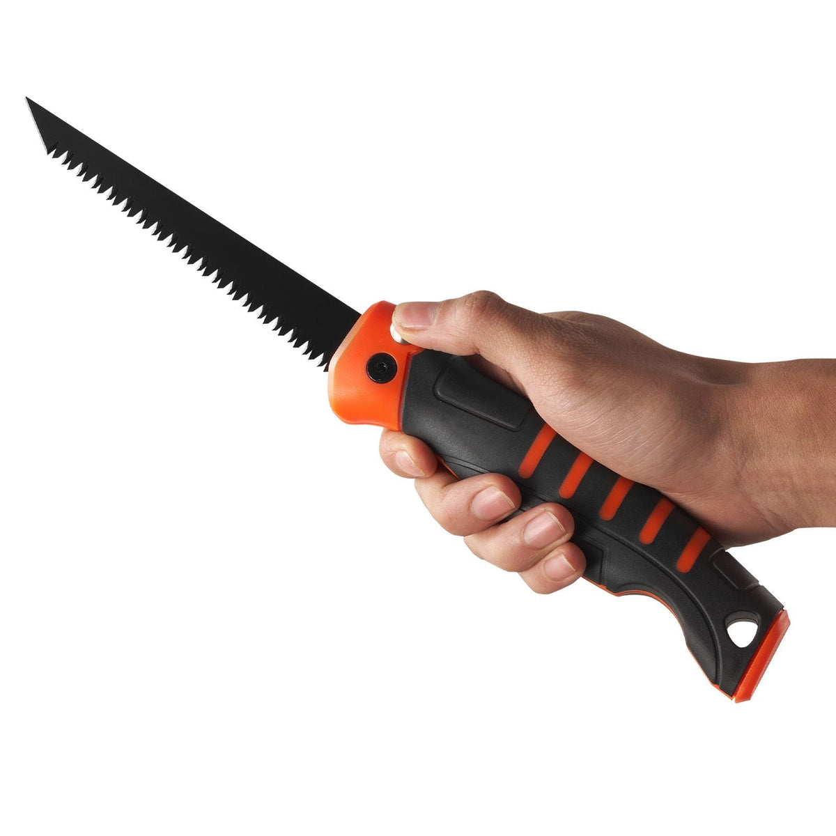 Folding Jab Saw, 5 in Foldable Jab Saw with Soft Grip Handle, Folding Drywall Saw with Triple Ground Teeth and Sharp Tip, for Drywall, Wood, PVC Pipes, Cement Board, Thin Sheets, Wall Panels