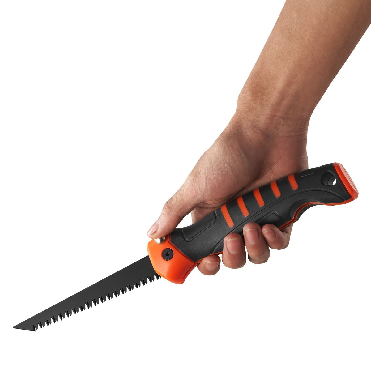 Folding Jab Saw, 5 in Foldable Jab Saw with Soft Grip Handle, Folding Drywall Saw with Triple Ground Teeth and Sharp Tip, for Drywall, Wood, PVC Pipes, Cement Board, Thin Sheets, Wall Panels