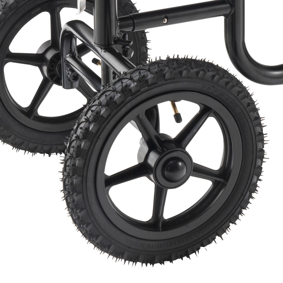 Folding Knee Scooter, Carbon Steel Steerable Knee Walker with Height-Adjustable Handlebar & Knee Pad, 12" All-Terrain Wheel, Dual Brakes, Leg Recovery Scooter for Injured Ankle Foot Knee, 350LBS