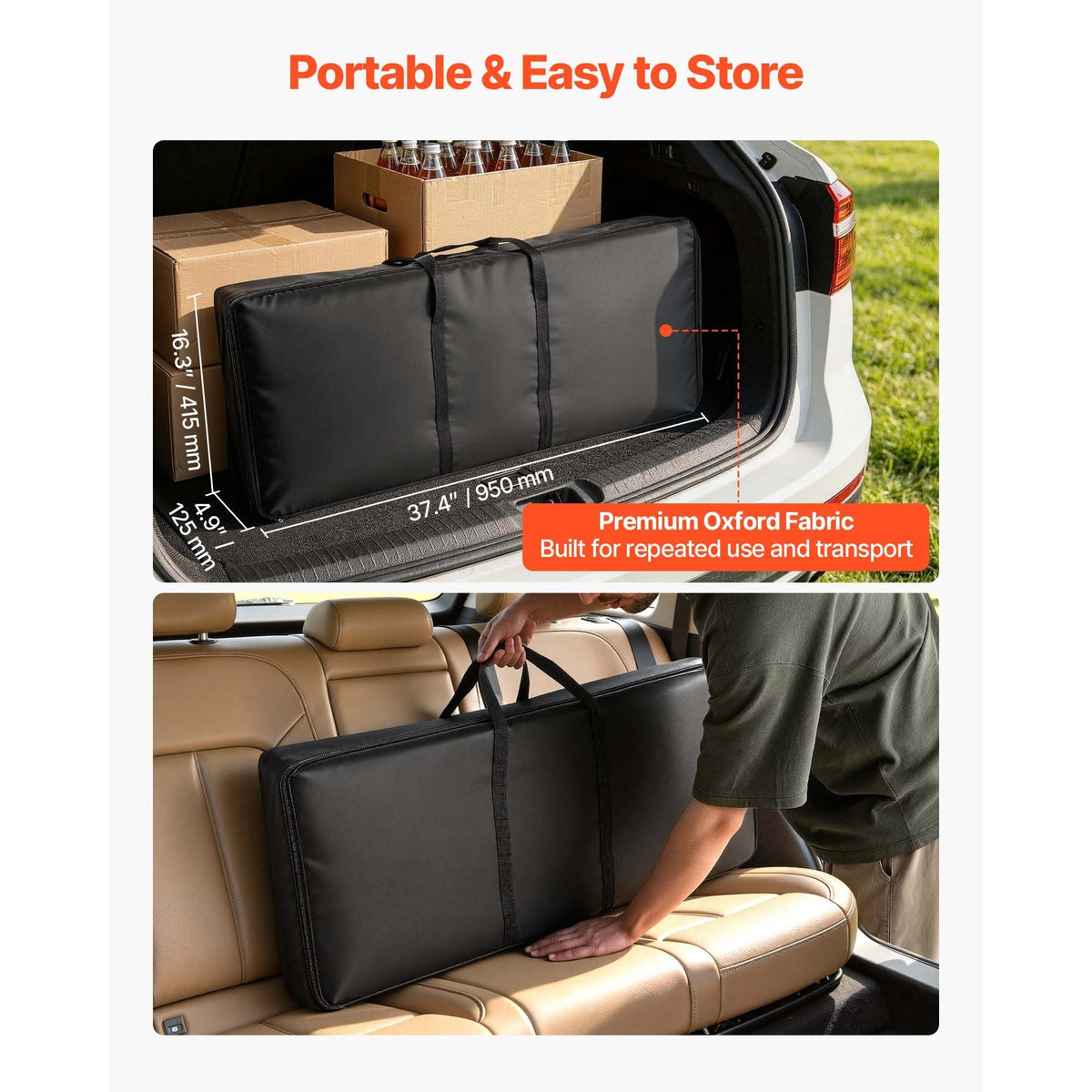 Folding Portable Bar Table, 38.6 x 15.2 x 34.3 in, with Carry Bag, Storage Shelf, and Detachable Skirt, Quick and Easy Setup, Foldable Mobile Bartending Station for Events, Party, Tradeshow