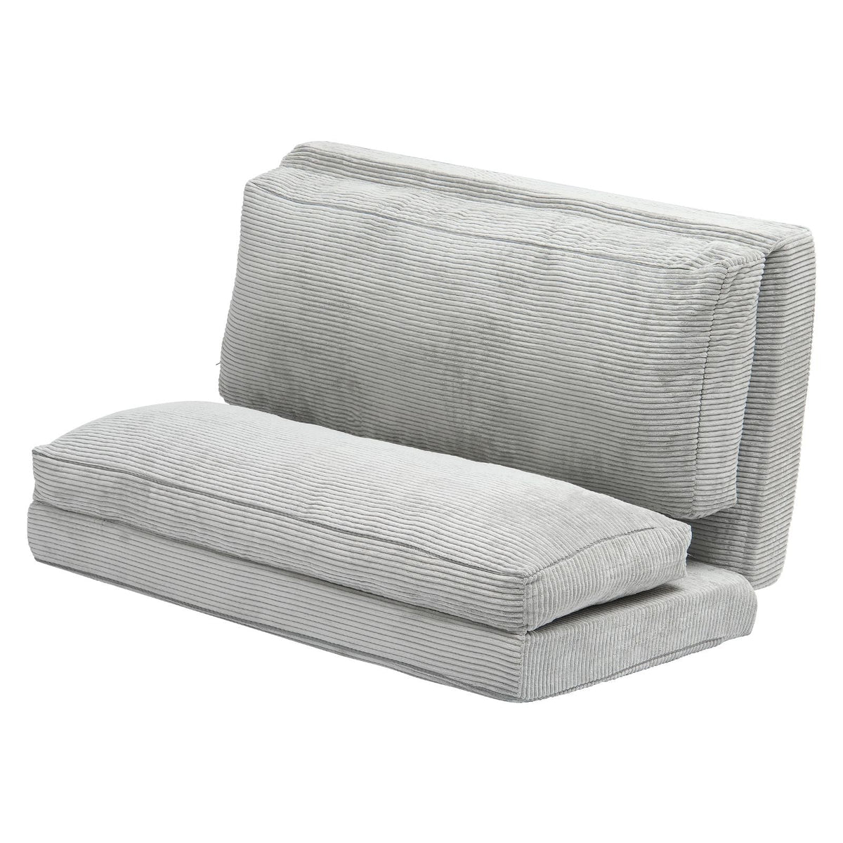 Folding Sofa Bed, 3-in-1 Foldable Couch Bed with Washable Cover, 25D High Density Memory Foam Convertible Sleeper Chair Bed, Futon Couch for Living Room, Bedroom, Guest, Light Grey(Full)