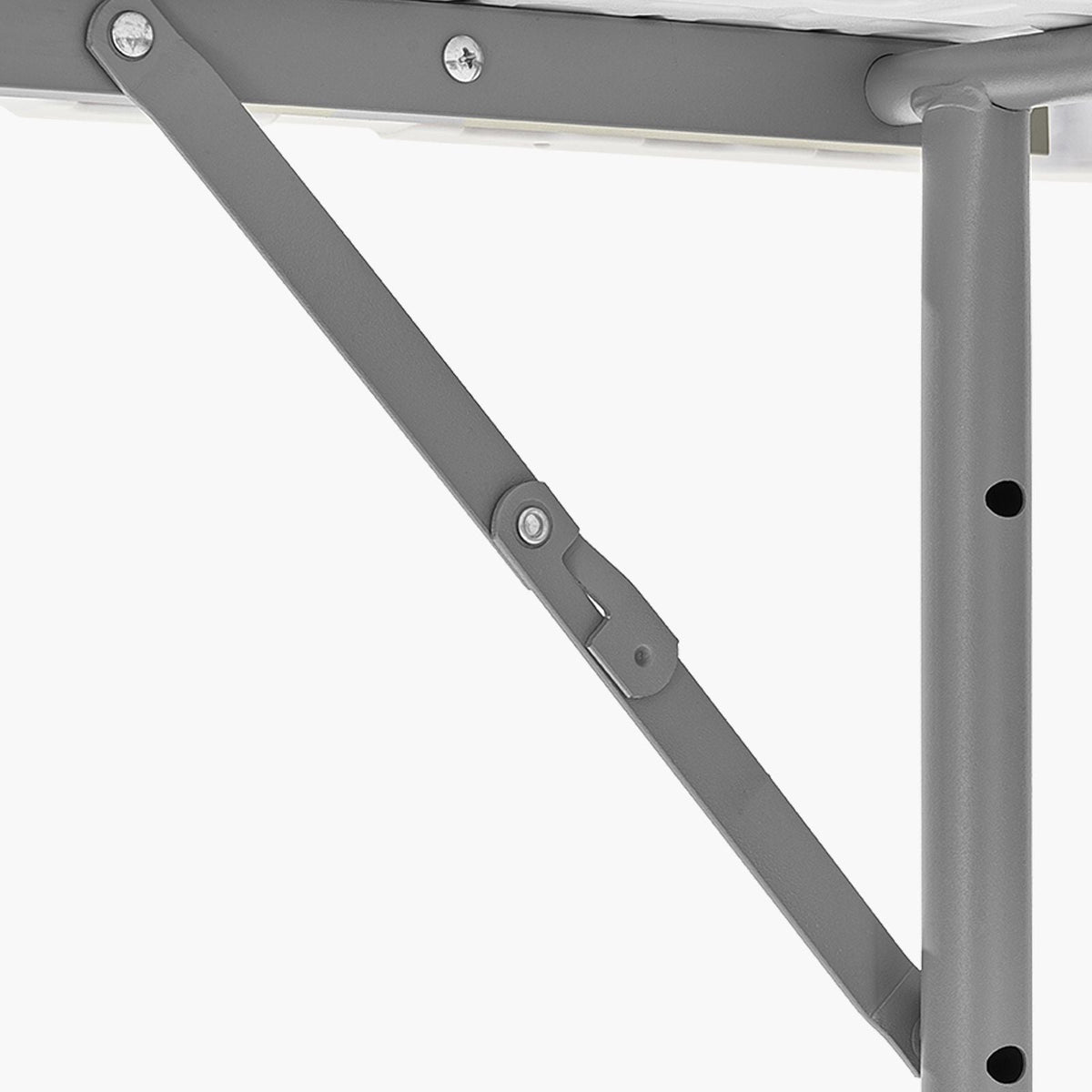 Folding Table, 4 Ft Heavy Duty Portable Fold-in-Half Utility Table, Indoor Outdoor Plastic Rectangle Table with Adjustable Height and Built in Handle, for Party, Dining, Picnic, Camping, White