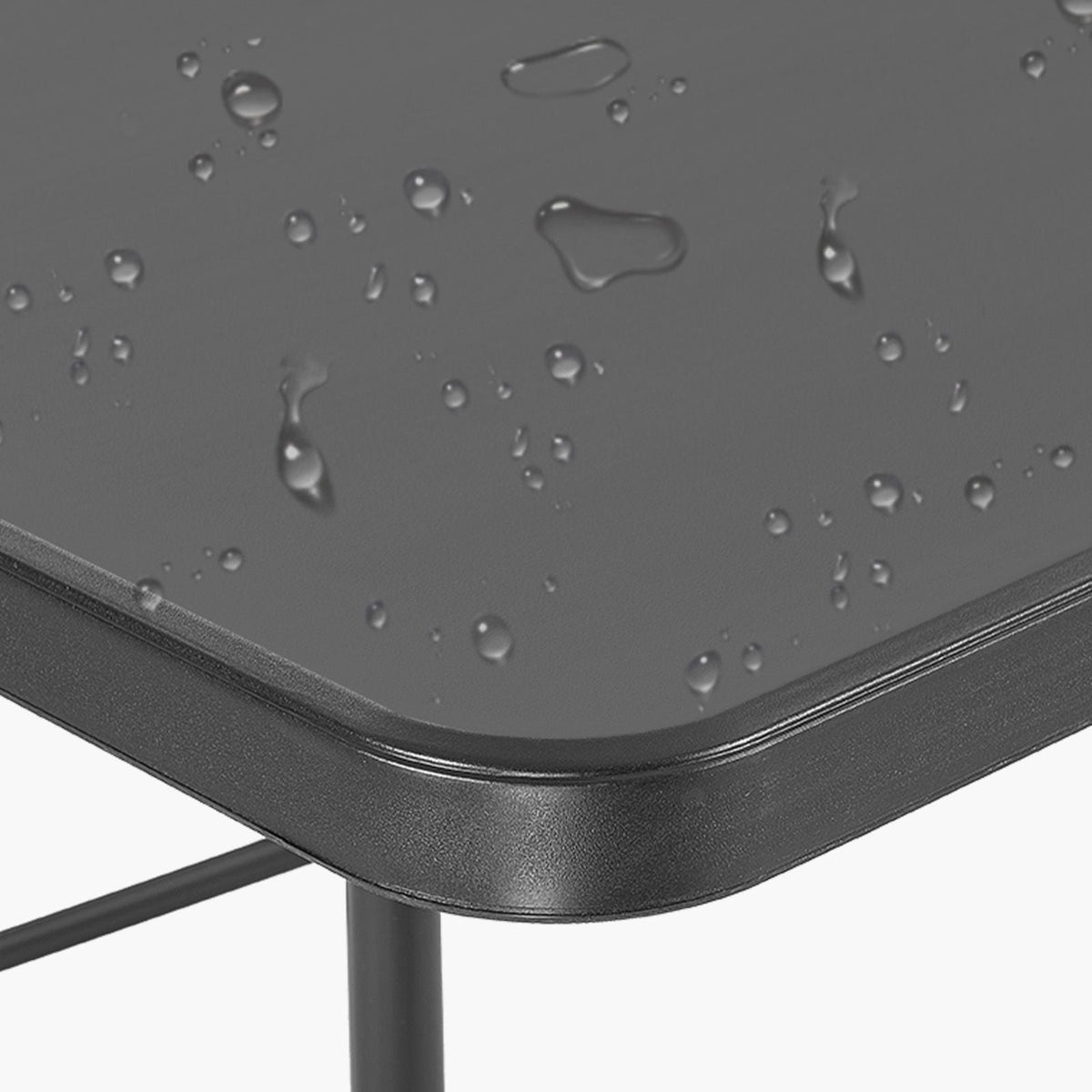 Folding Table, 6 Ft Heavy Duty Portable Fold-in-Half Utility Table, Indoor Outdoor Plastic Rectangle Table with Built in Handle, for Party, Dining, Wedding, Events, Picnic, Camping, Black