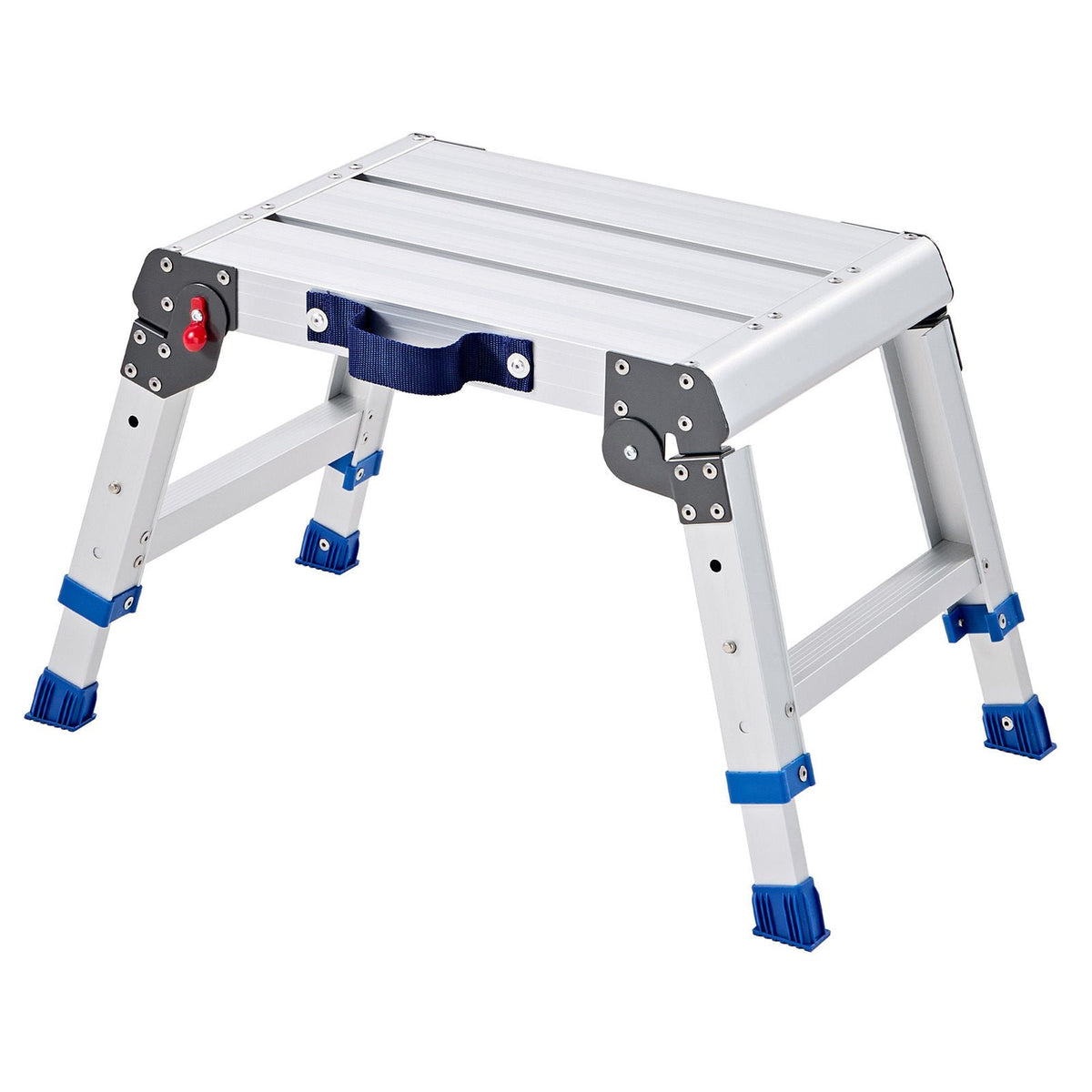 Folding Work Platform, Adjustable Height 12-16 in, 500 lbs Capacity Aluminum Step Stool, Heavy Duty Non-Slip Platform Ladder, Portable Work Bench for Painting, Cleaning, Home & Professional Use