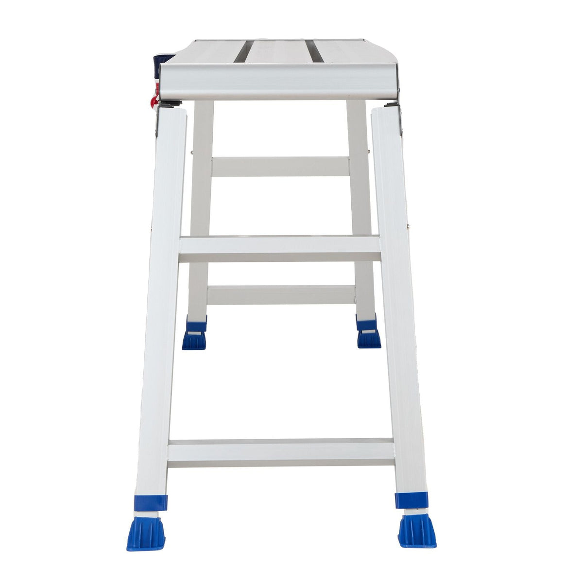Folding Work Platform, Adjustable Height 23-34.5 in, 40 x 12 in Aluminum Step Stool, 500 lbs Load Capacity, Heavy Duty Non-Slip Platform Ladder, Portable Work Bench for Painting, Maintenance