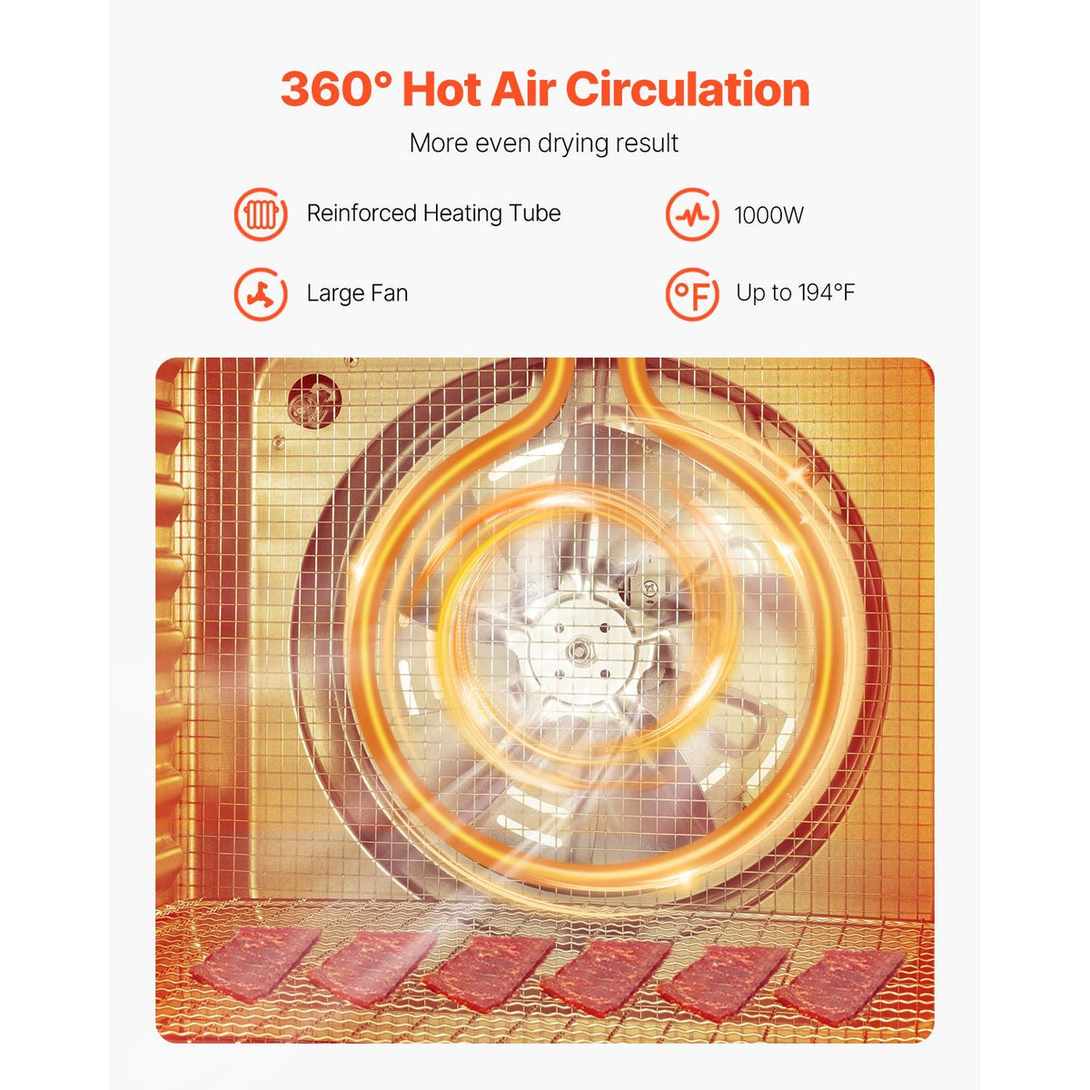 Food Dehydrator Machine, 10 Stainless Steel Trays, 1000W Electric Food Dryer with Adjustable Temperature & 24-Hour Timer, Freeze Dryer for Jerky, Meat, Fruit, Vegetables, Herbs, Dog Treats