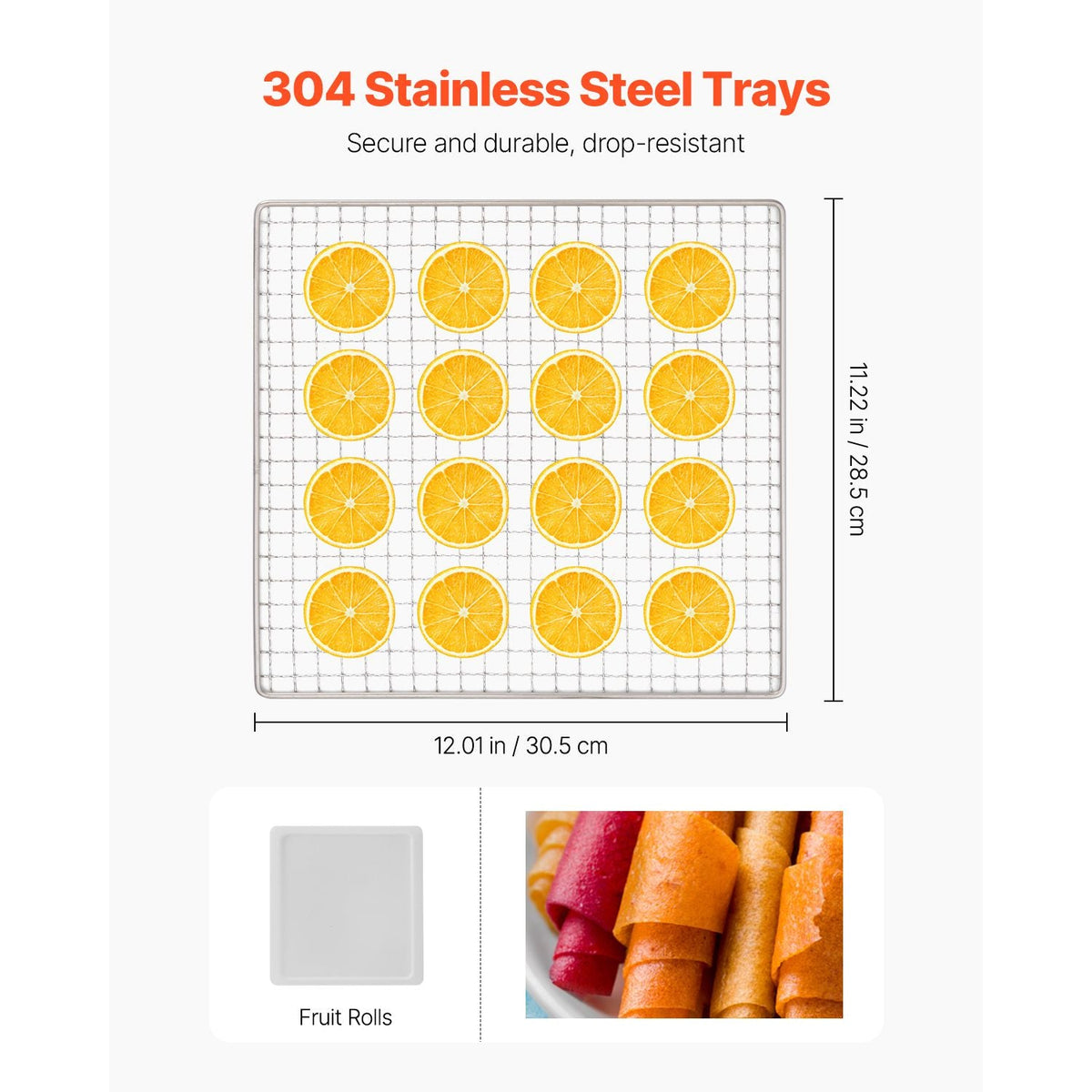 Food Dehydrator Machine, 10 Stainless Steel Trays, 1000W Electric Food Dryer with Adjustable Temperature & 24-Hour Timer, Freeze Dryer for Jerky, Meat, Fruit, Vegetables, Herbs, Dog Treats