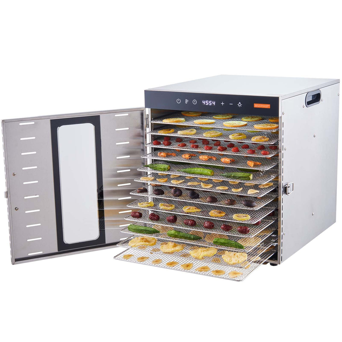 Food Dehydrator Machine, 10 Stainless Steel Trays, 1000W Electric Food Dryer with Digital Adjustable Timer & Temperature for Jerky, Herb, Meat, Beef, Fruit, Dog Treats and Vegetables