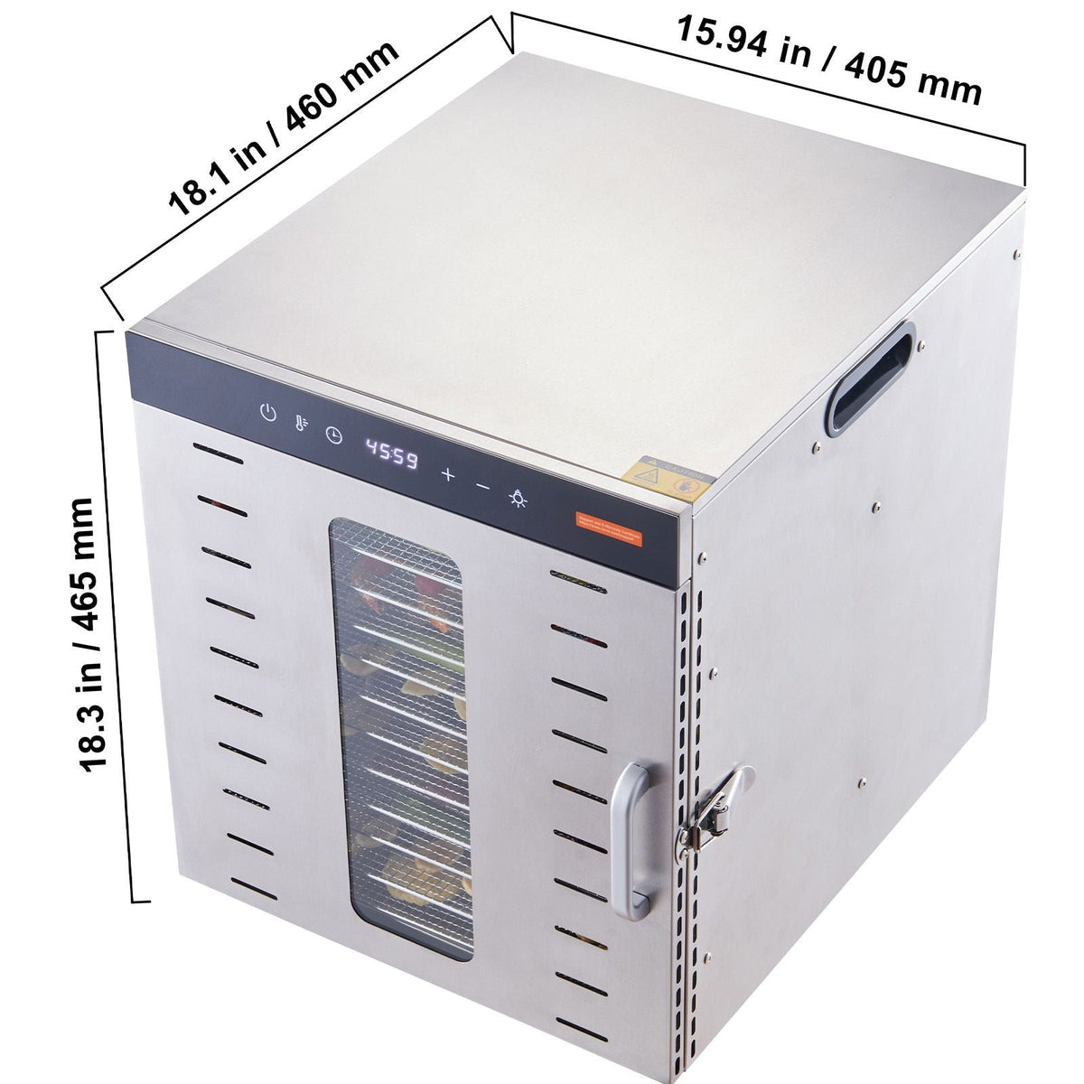 Food Dehydrator Machine, 10 Stainless Steel Trays, 1000W Electric Food Dryer with Digital Adjustable Timer & Temperature for Jerky, Herb, Meat, Beef, Fruit, Dog Treats and Vegetables