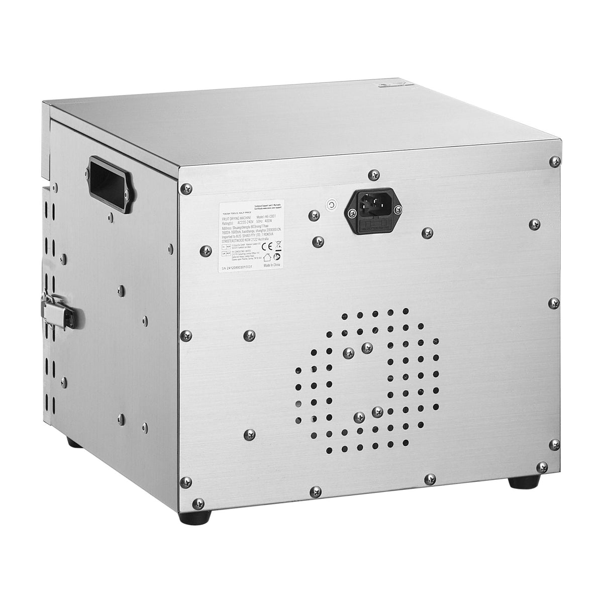 Food Dehydrator Machine, 6 Stainless Steel Trays, 400W Electric Food Dryer with Adjustable Temperature & 24-Hour Timer, Freeze Dryer for Jerky, Meat, Fruit, Vegetables, Herbs, Dog Treats