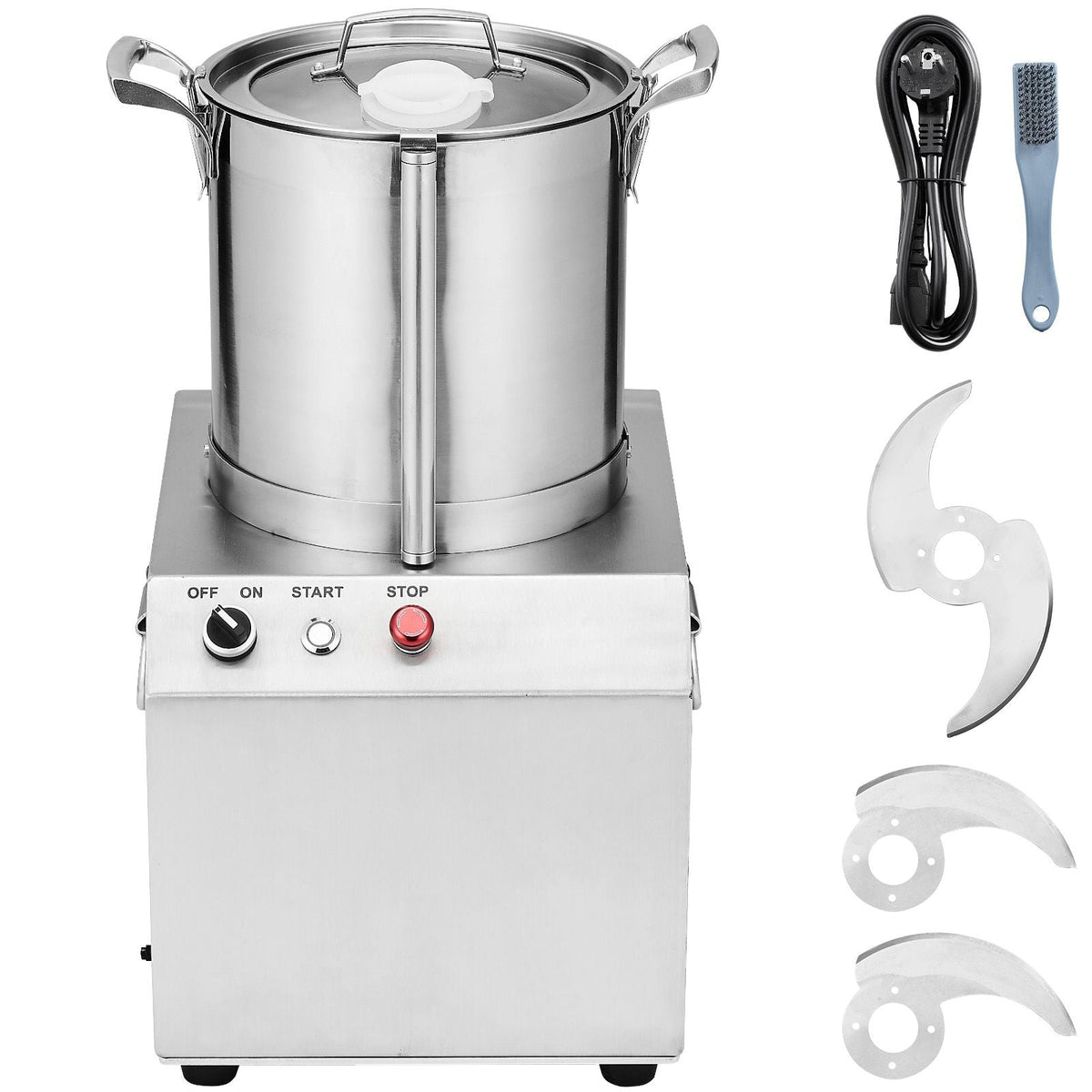 Food Processor & Vegetable Chopper, 10.6 Quart Food-Grade Stainless Steel Food Processor Chopper with 2 Extra S-Curve Blades, Idea for Chopping Vegetables, Fruit, Grains, Nuts