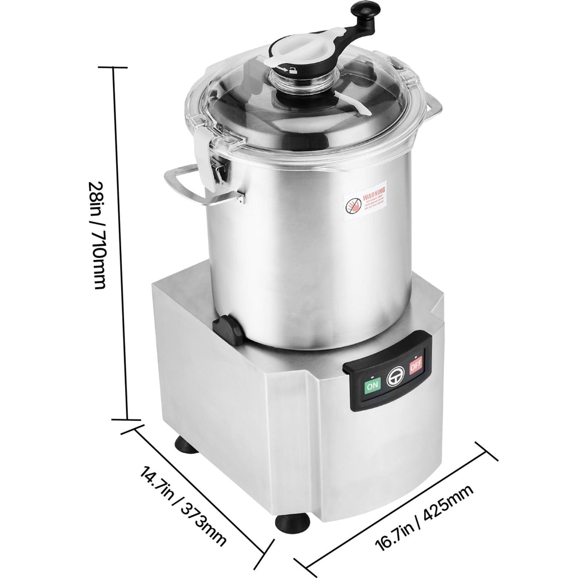 Food Processor & Vegetable Chopper, 19 Quart Food-Grade Stainless Steel Food Processor Chopper with S-Curve Blade and Scraper, Ideal for Chopping Vegetables, Fruit, Grains, Nuts