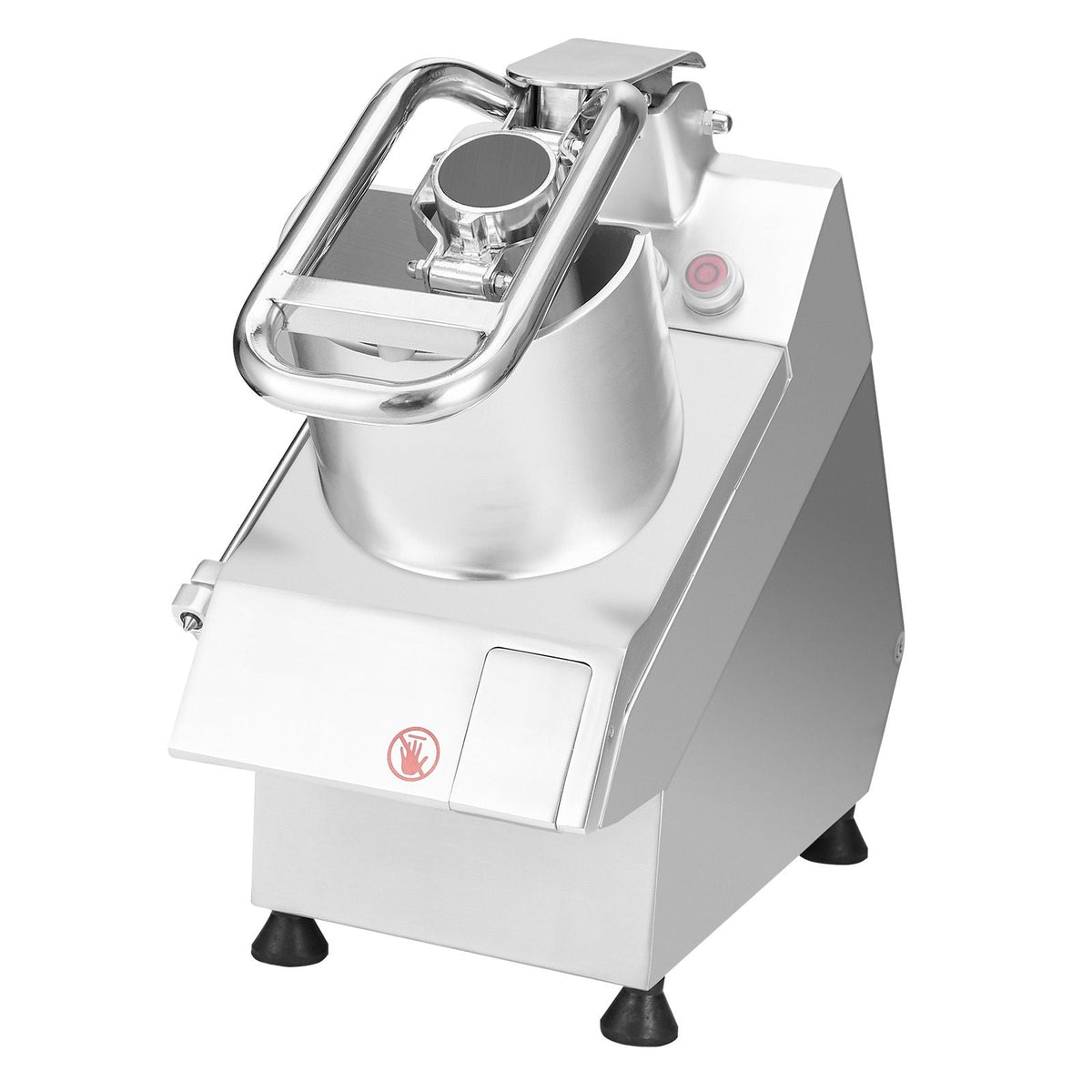 Food Processor & Vegetable Chopper, 2 Feeding Holes Food-Grade Stainless Steel Food Processor Chopper with Detachable 6 Blades, 3mm/5mm/7mm/10mm Shredder, 2mm/4mm Slicer, for Vegetables, Fruit