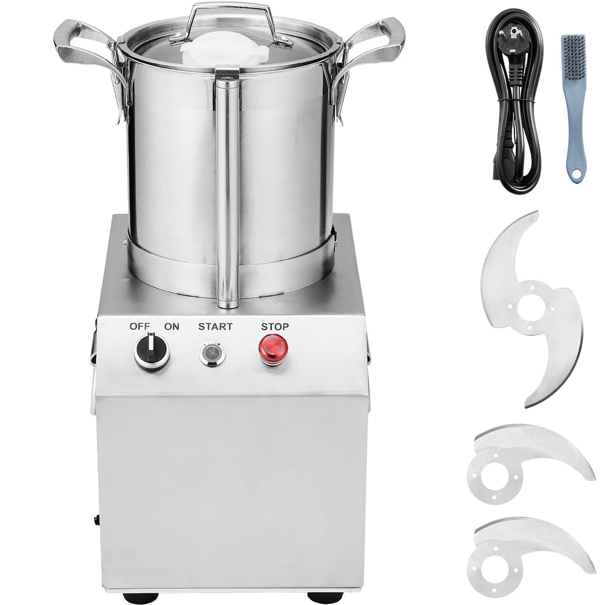 Food Processor & Vegetable Chopper, 6.3 Quart Food-Grade Stainless Steel Food Processor Chopper with 2 Extra S-Curve Blades, Ideal for Chopping Vegetables, Fruit, Grains, Nuts