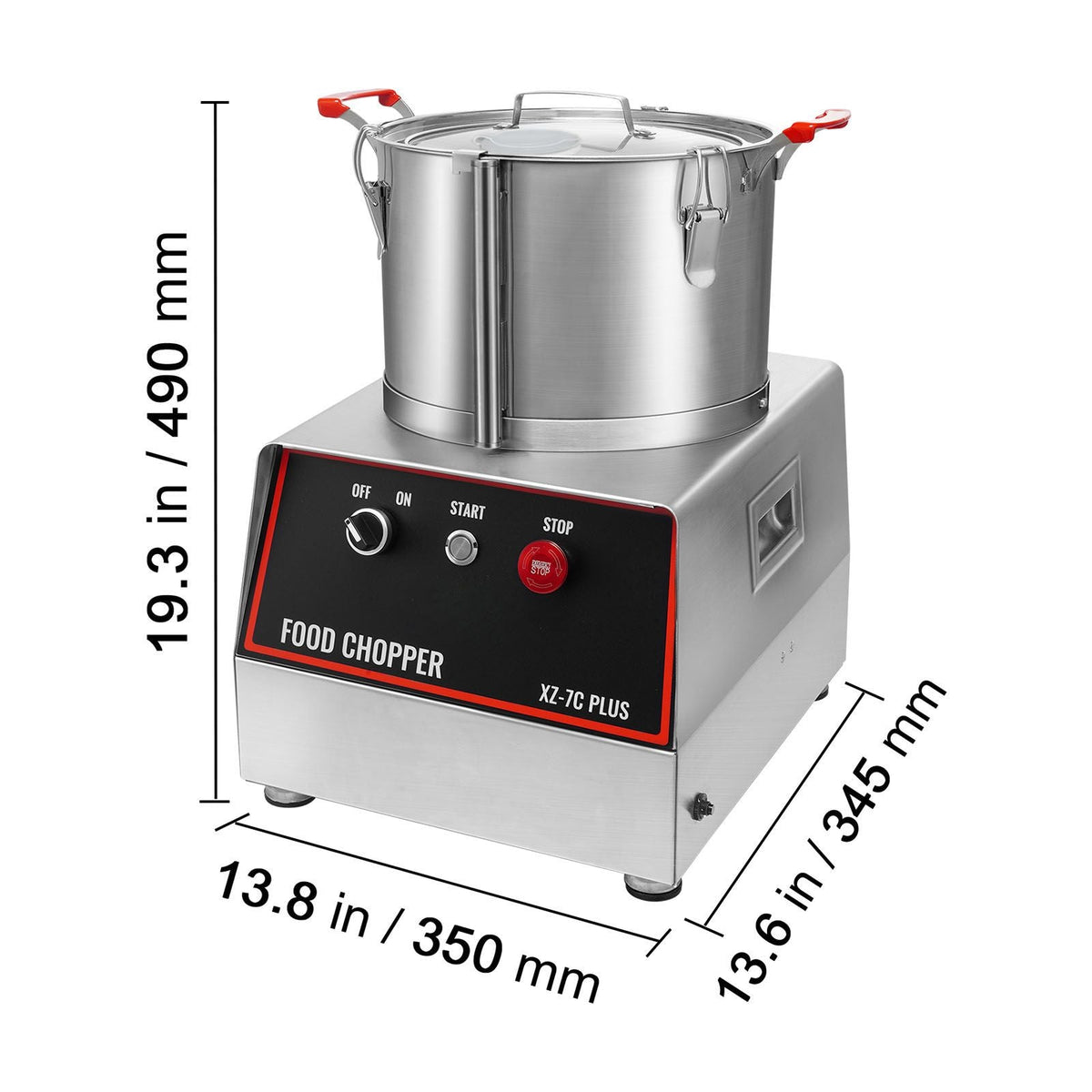Food Processor & Vegetable Chopper, 7 Quart Bowl, 750W Food-Grade Stainless Steel Food Processor Chopper with 2 Extra S-Curve Blades, Multifunctional for Chopping Vegetables, Meat, Grains, Nuts