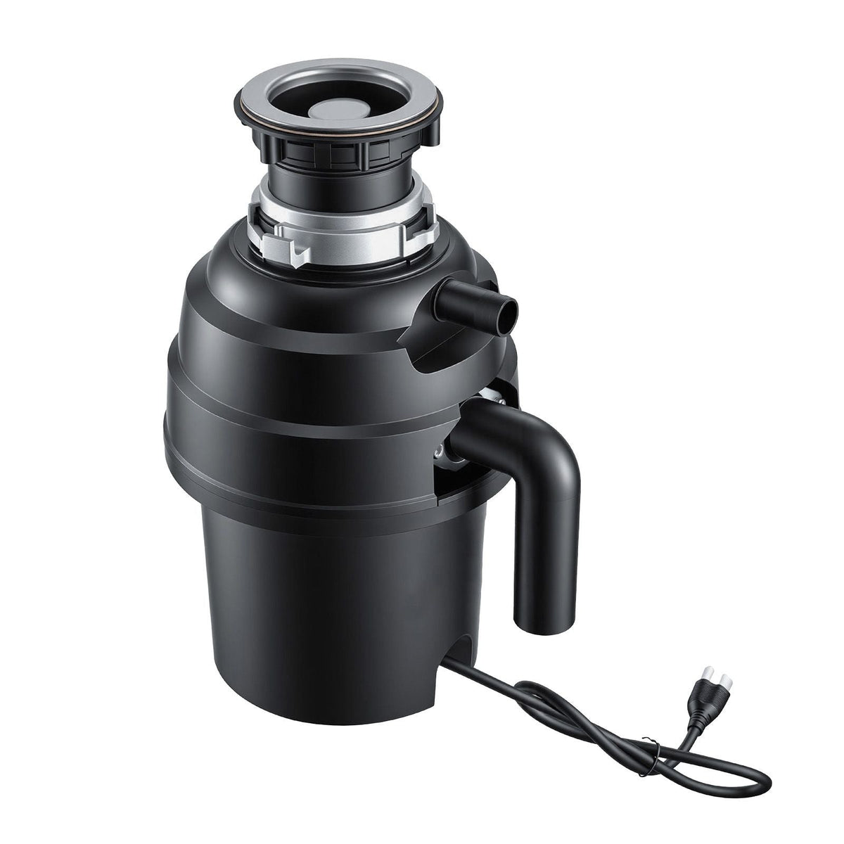 Food Waste Garbage Disposal, 1HP 3500RPM DC Motor, Continuous Feed Kitchen Sink Garbage Disposer, EZ Connect Food Waste Grinding System with Sound Reduction & Power Cord for Kitchens