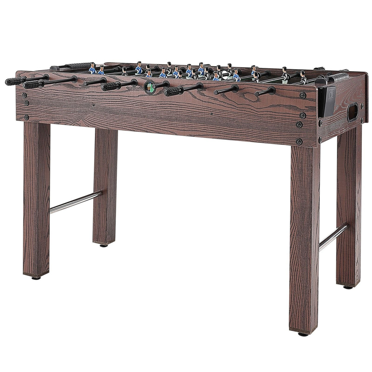 Foosball Table, 48 inch Standard Size Foosball Table, Indoor Full Size Foosball Table for Home, Family, and Game Room, Soccer with Foosball Table Set, Includes 2 Balls and 2 Cup Holders