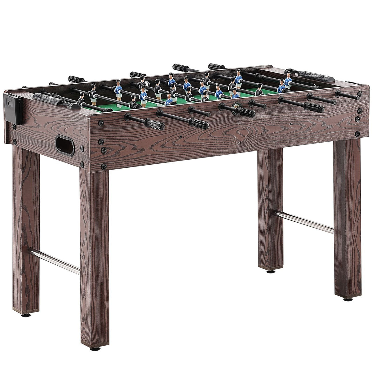 Foosball Table, 48 inch Standard Size Foosball Table, Indoor Full Size Foosball Table for Home, Family, and Game Room, Soccer with Foosball Table Set, Includes 2 Balls and 2 Cup Holders