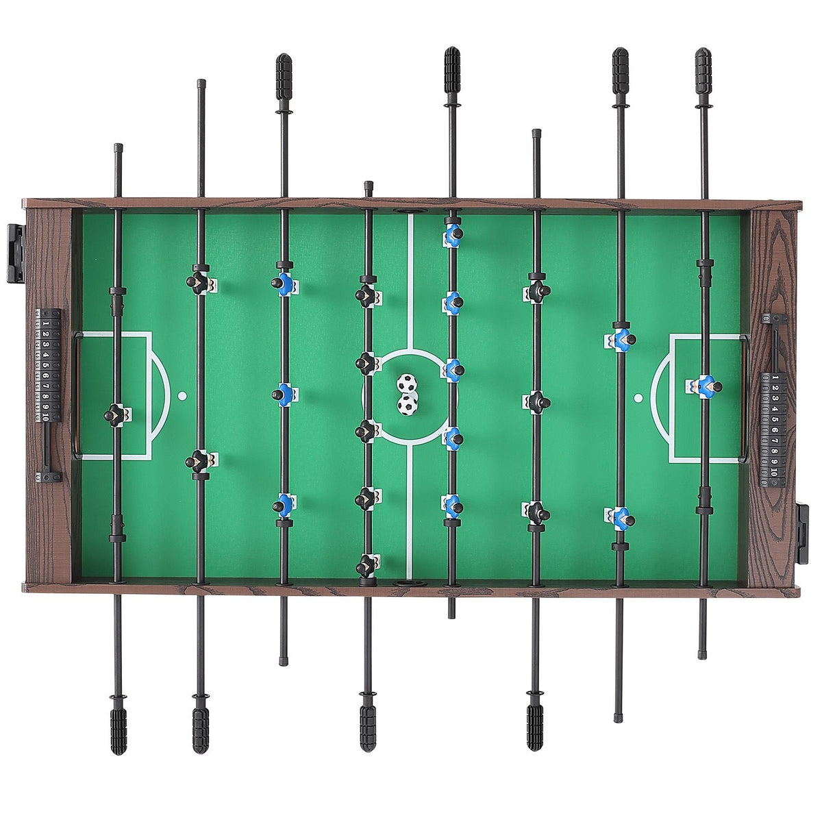 Foosball Table, 48 inch Standard Size Foosball Table, Indoor Full Size Foosball Table for Home, Family, and Game Room, Soccer with Foosball Table Set, Includes 2 Balls and 2 Cup Holders