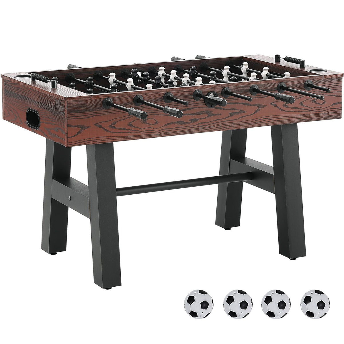 Foosball Table, 55 inch Standard Size Foosball Table, Indoor Full Size Foosball Table for Home, Family, and Game Room, Soccer with Foosball Table Set, Includes 4 Balls and 2 Cup Holders