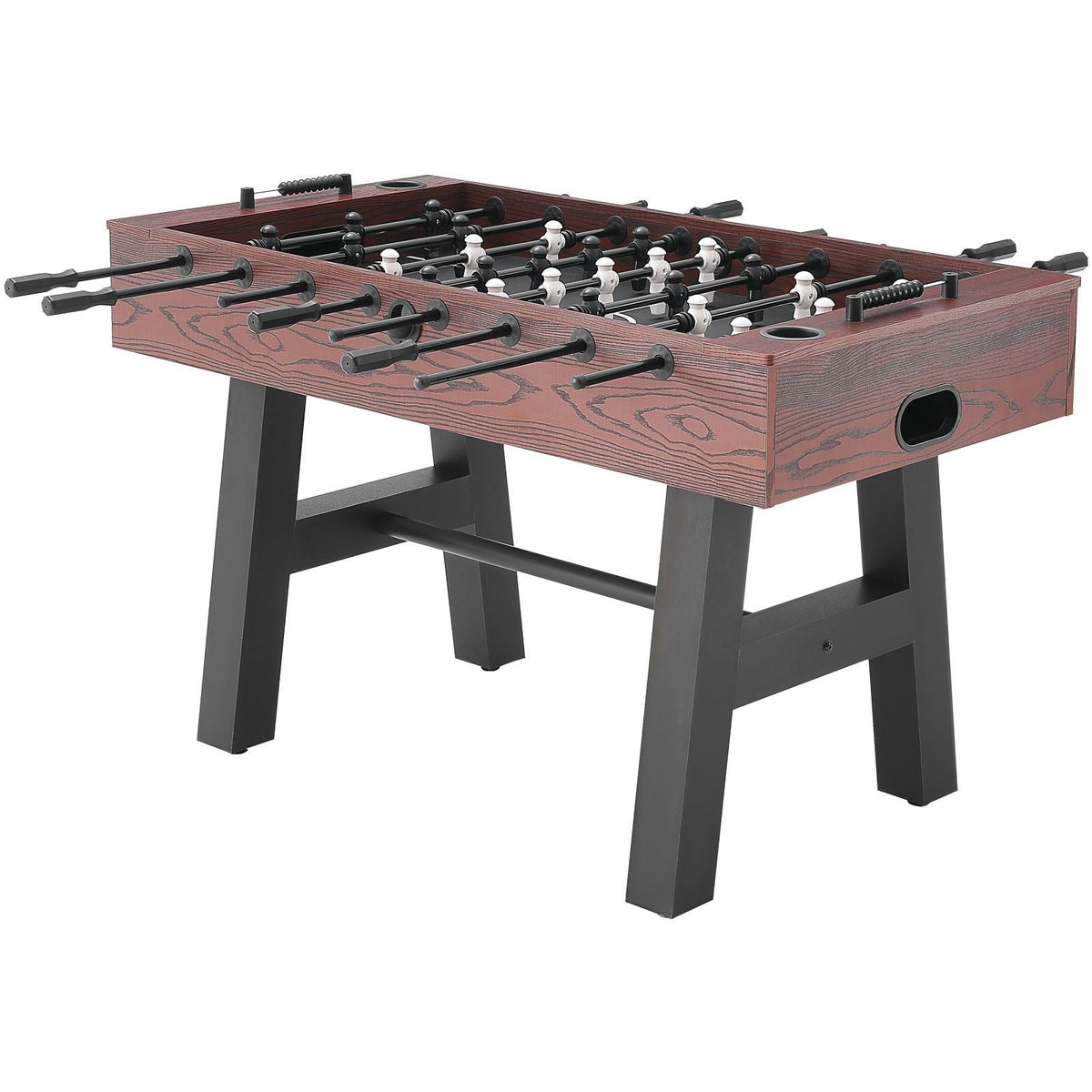 Foosball Table, 55 inch Standard Size Foosball Table, Indoor Full Size Foosball Table for Home, Family, and Game Room, Soccer with Foosball Table Set, Includes 4 Balls and 2 Cup Holders