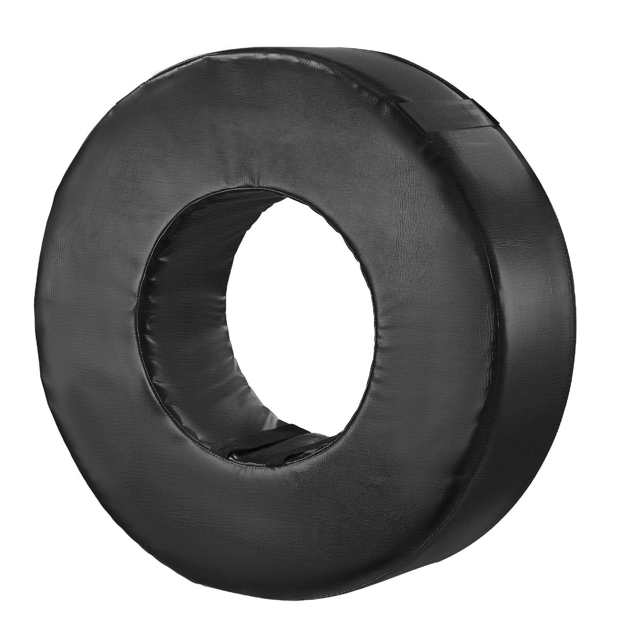Football Tackle Wheel, Football Tackling Dummy, Waterproof PVC and High-Density Sponge Tackle Ring, Dummies Training Equipment with Straps, for Blocking, Hitting Drills and Practice, Black, 1PCS