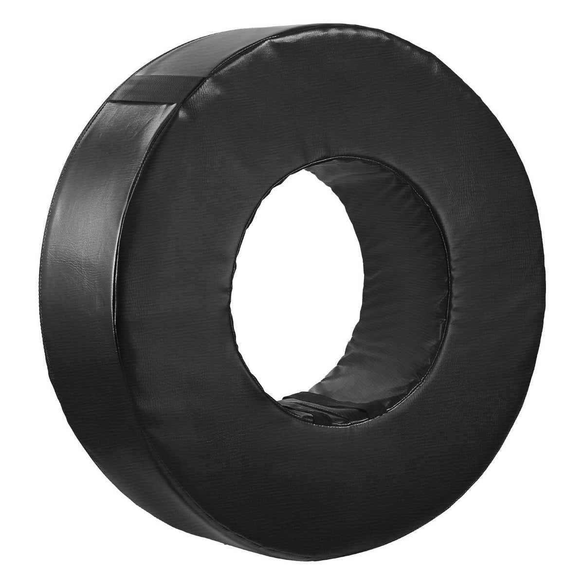 Football Tackle Wheel, Football Tackling Dummy, Waterproof PVC and High-Density Sponge Tackle Ring, Dummies Training Equipment with Straps, for Blocking, Hitting Drills and Practice, Black, 1PCS