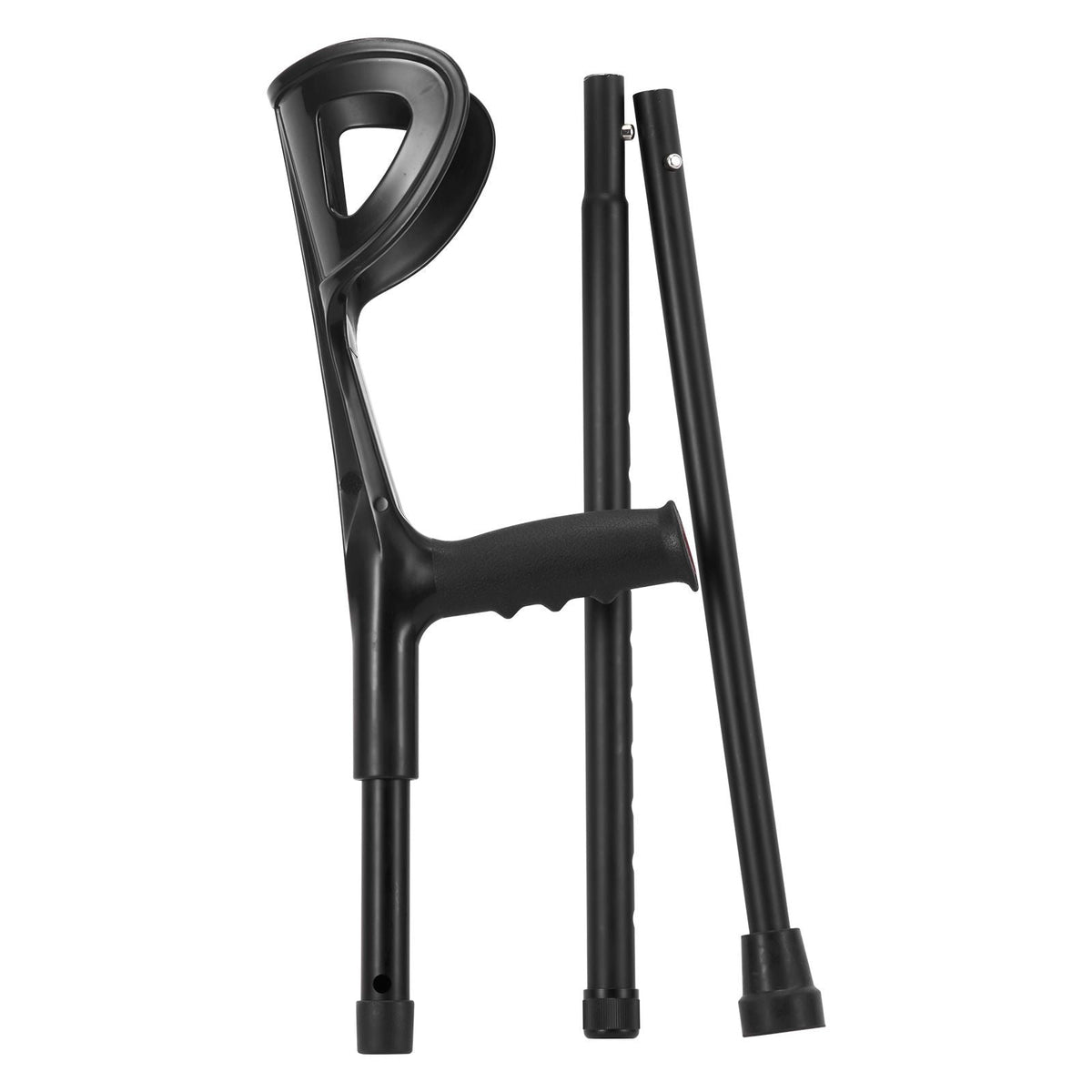 Forearm Crutches for Adults, Folding Walking Forearm Crutches with 10-Level Adjustable Height, Lightweight Aluminum Medical Crutches with Open Cuff for Leg Injury Surgery Disabled, 1 Pair 350LBS