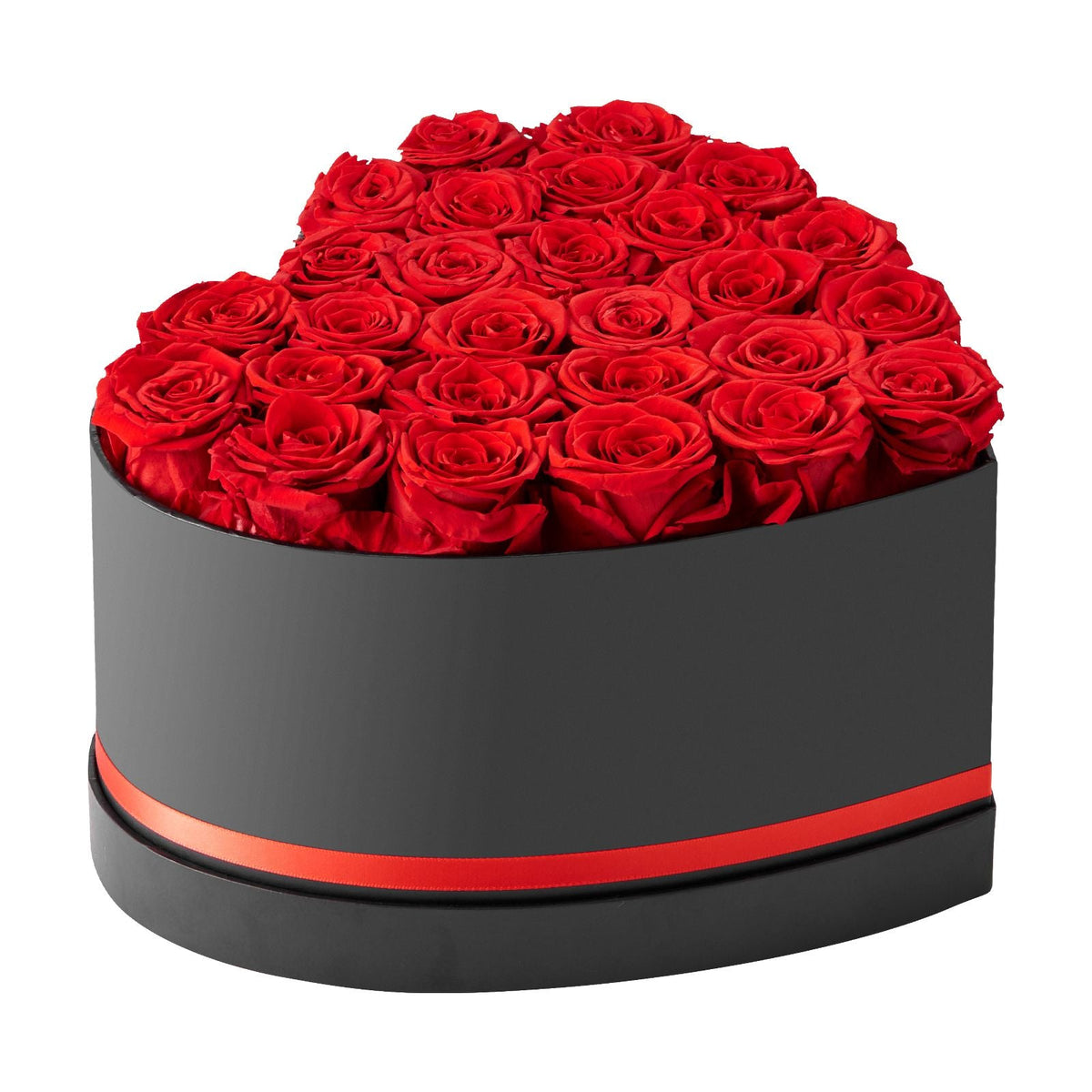 Forever Flowers, 27 Preserved Roses in a Heart Shape Box, Eternal Flowers Immortal Bouquet Birthday Present for Delivery Prime Women Her Wife Mothers, Anniversary, Valentine's Day,Christmas, Red