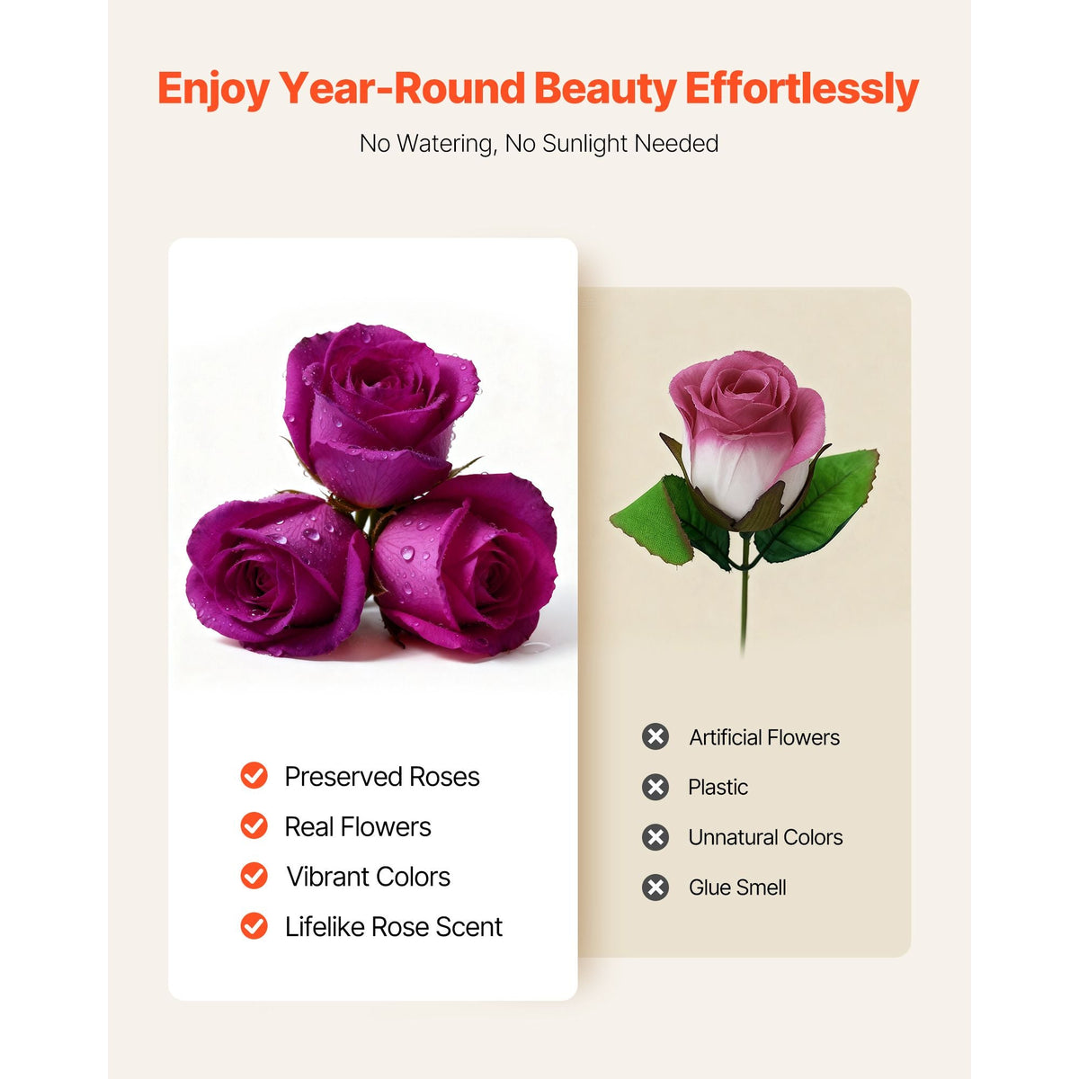 Forever Flowers, 27 Preserved Roses in Heart Shape Box, Eternal Flowers Immortal Bouquet Birthday Present for Women Her Wife Mothers, Anniversary, Valentine's Day,Christmas, Purple