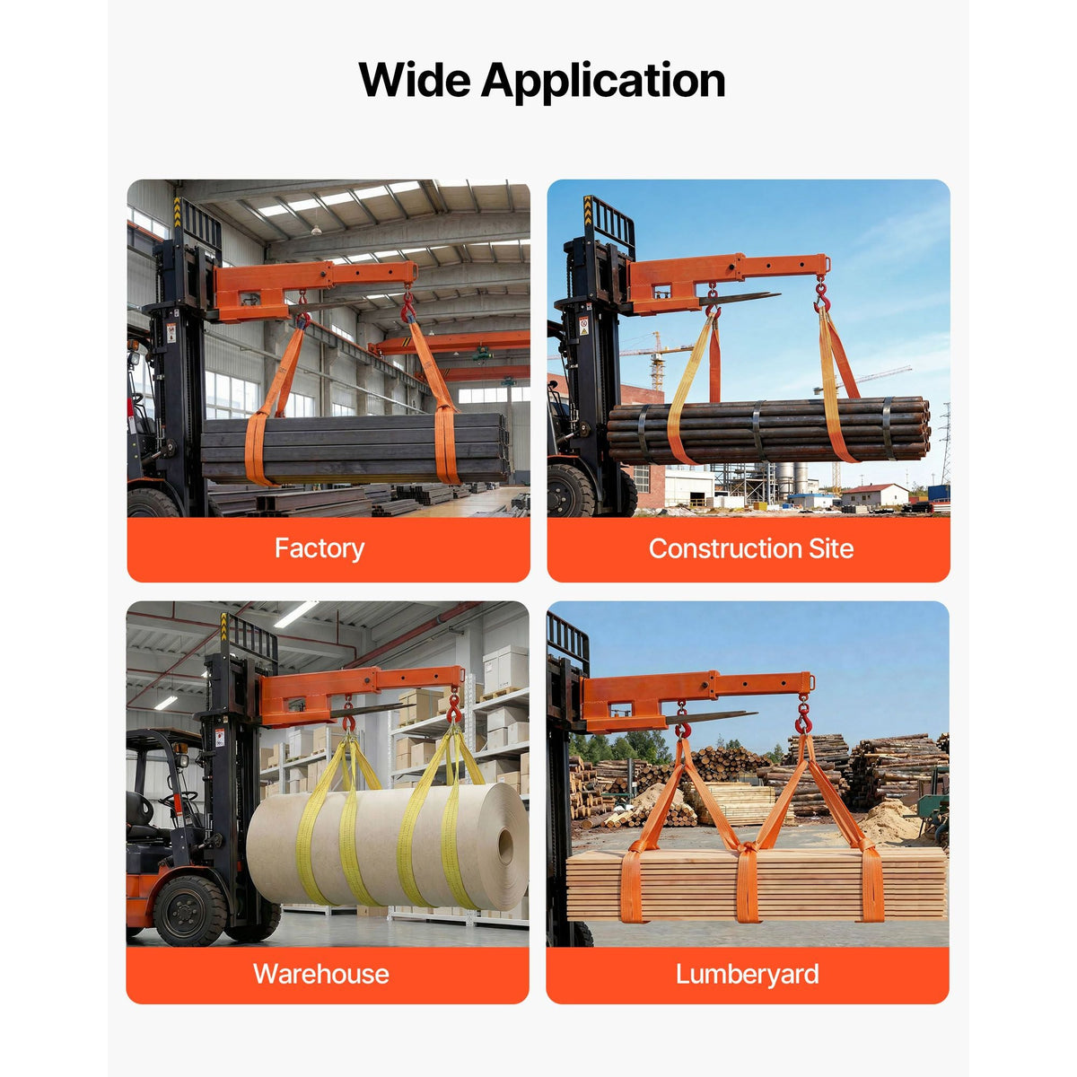 Forklift Jib Boom Crane, 5500 lbs Capacity, Forklift Mobile Crane Lifting Hoist with 2 Hooks, Manual Telescopic 47.2-73.5 in, Boom Attachment Towing Handling Equipment for Warehouse & Factories