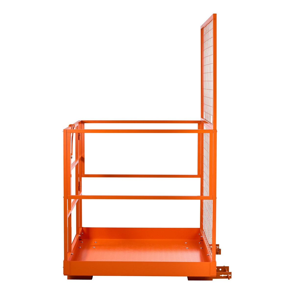 Forklift Safety Cage, 48.2 x 45.2 Inch, Heavy Duty Forklift Man Basket, 1400 lbs Capacity Collapsible Work Platform Lift Basket with Safety Harness & Lock, for Most Aerial Jobs Lifting Loader