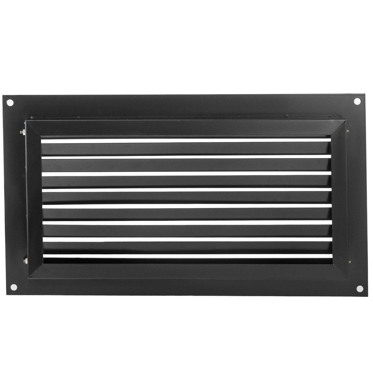 Foundation Flood Vent, 8\" Height x 16\" Width Flood Vent, to Reduce Foundation Damage and Flood Risk, Black, Wall Mounted Flood Vent, for Garages & Full Height Enclosures