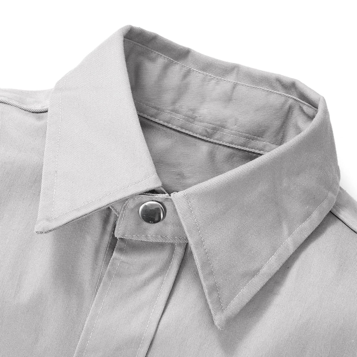 FR Shirts for Men, 7oz. Flame Resistant Welding Jacket, Machine Washable Cotton Heat-Resistant Welding Shirt, Meets ATPV 9.2 Cal/cm² Arc Rating - L Size