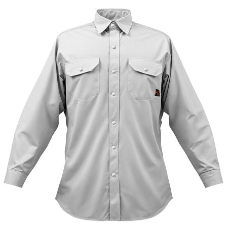 FR Shirts for Men, 7oz. Flame Resistant Welding Jacket, Machine Washable Cotton Heat-Resistant Welding Shirt, Meets ATPV 9.2 Cal/cm² Arc Rating - XL Size