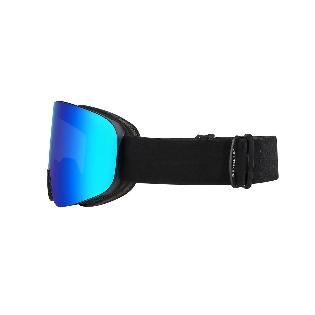 Frameless Ski Goggles, Magnet Cylindrical Lens with Dark Blue Revo Coating, OTG Anti fog Snow Goggles for Men Women, TPU Frame & Ventilation Structure, Fit for Skiing, Skating, Snowboarding