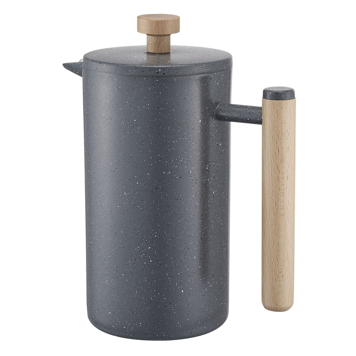 French Press Coffee Maker, 34 Ounce 1 Liter Stainless Steel Coffee Press Tea Maker with Filter, Large Double Wall Insulated French Presses Cold Brew for Camping Travel Home Kitchen, Black