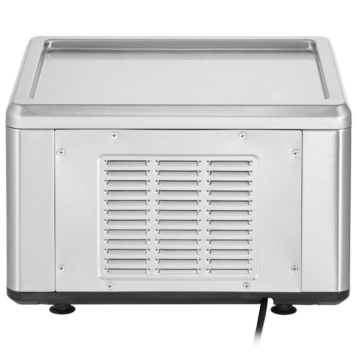 Fried Ice Cream Roll Machine, 12.6" x 8.5" Stir-Fried Ice Cream Pan, Stainless Steel Rolled Ice Cream Maker with Compressor and 2 Scrapers, for Making Ice Cream, Frozen Yogurt, Ice Cream Rolls