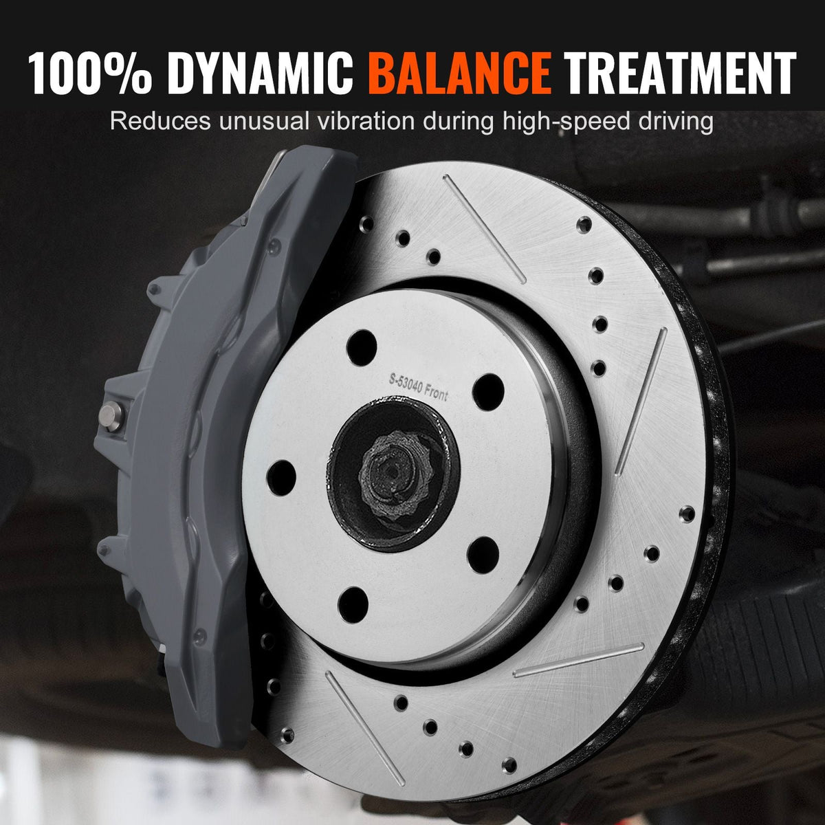 Front and Rear Brake Kit Compatible with 2007-2017 Jeep Wrangler, Drilled and Slotted Brake Rotors Ceramic Brake Pads Replacement, 11.9" Front Rotors 12.4" Rear Rotors