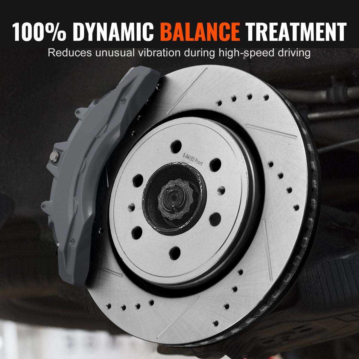 Front and Rear Brake Kit Compatible with 2012-2020 Ford F-150(MPB Only), Drilled and Slotted Brake Rotors Ceramic Brake Pads Replacement, 13.8" Front Rotors 13.7" Rear Rotors