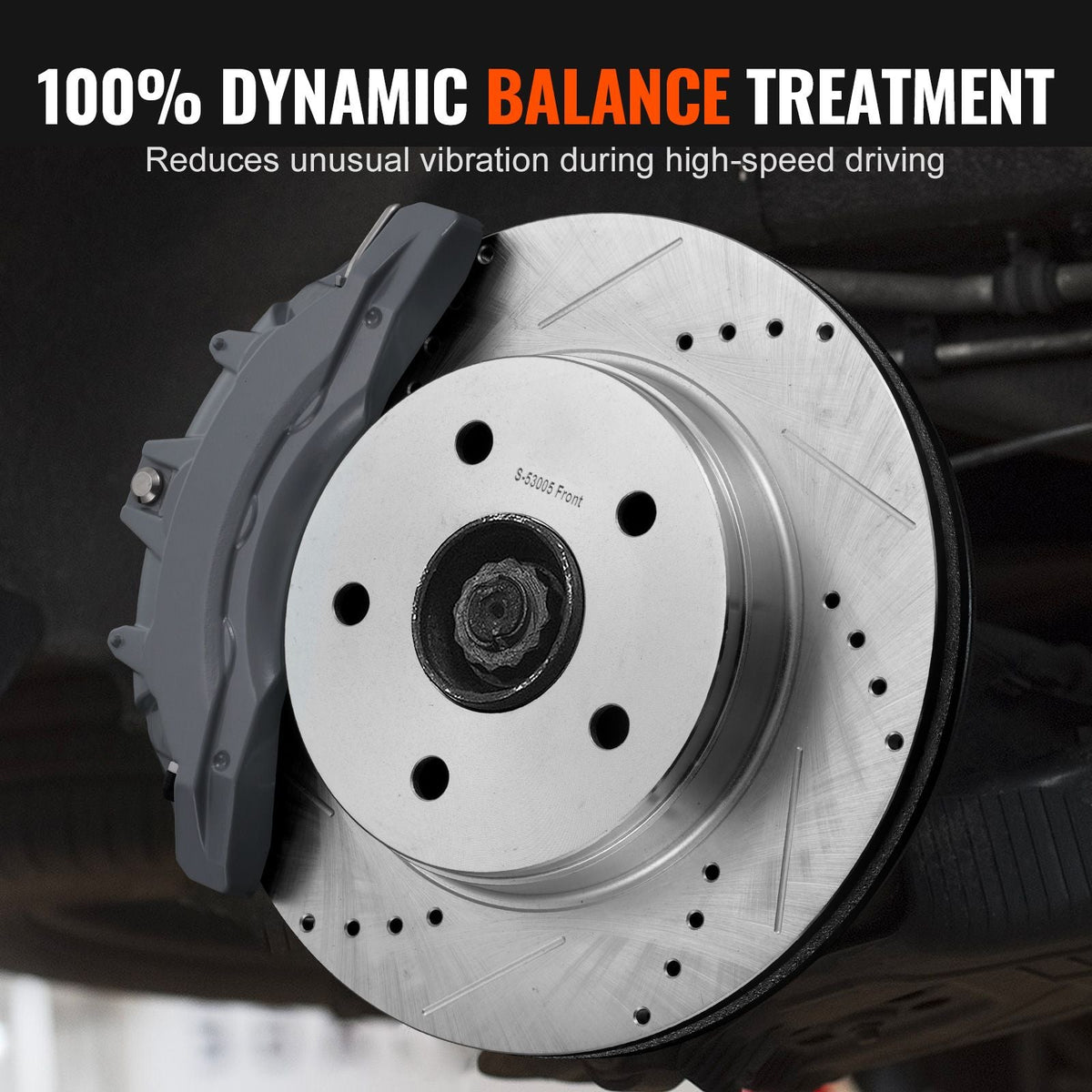 Front and Rear Brake Kit for 06-2018 Dodge Ram 1500, 07-2009 Dodge Durango Chrysler Aspen, Drilled and Slotted Brake Rotors Ceramic Brake Pads Replacement, 13.2" Front Rotors 13.9" Rear Rotors