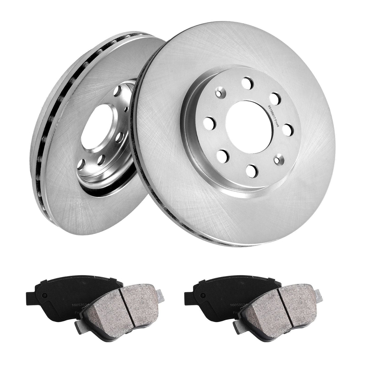 Front Brake Kit for Vauxhall Adam(M13), Corsa D (S07), Corsa D Box/Hatchback (S07), Brake Rotors Ceramic Brake Pads Replacement Kit, 257mm Front Rotors