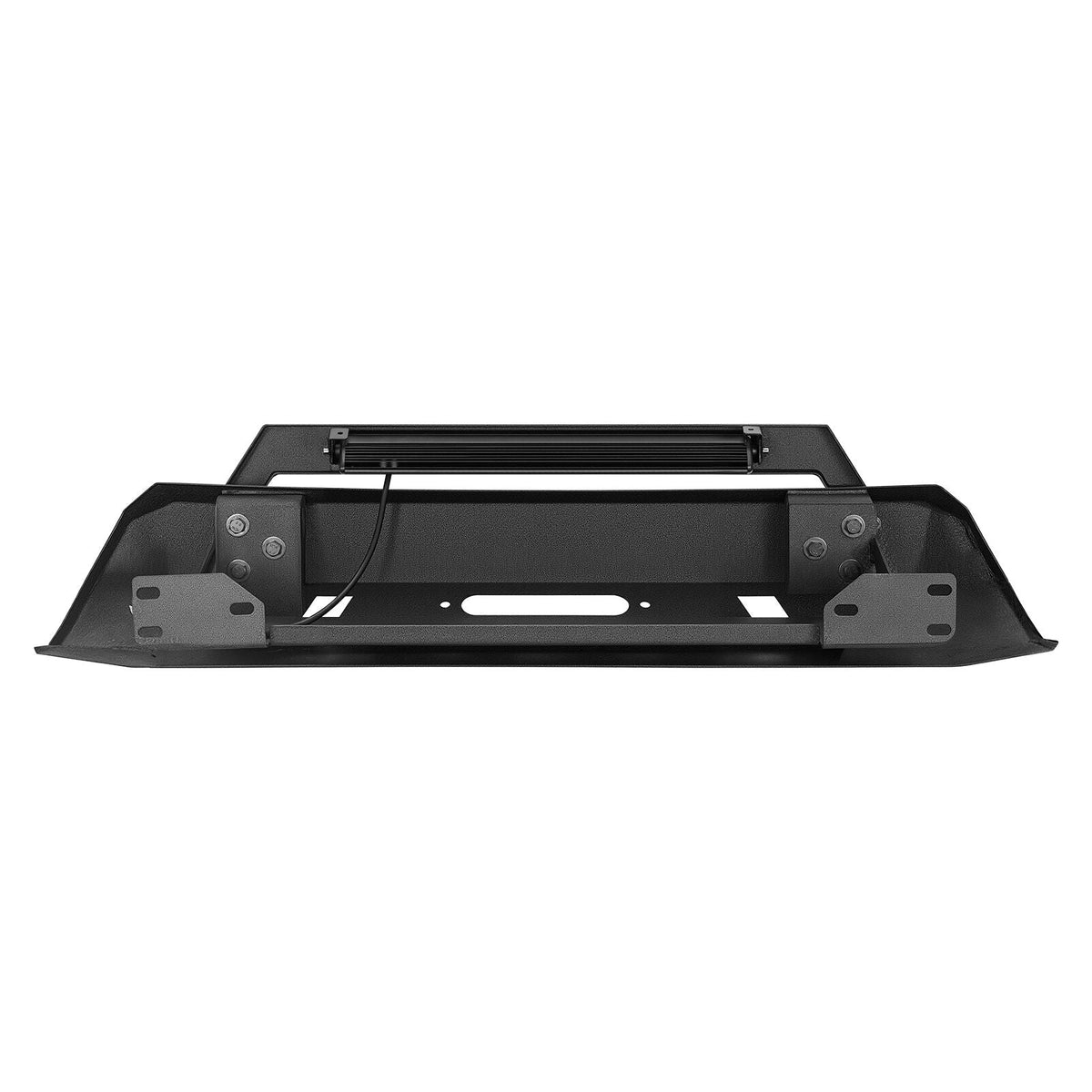 Front Bumper Compatible with 2016-2023 Toyota Tacoma (Excluding Tacoma TRD/Tacoma TRD Sport), Pickup Truck Bumper with LED Light Bar, Winch Plate & D-Rings Mounts